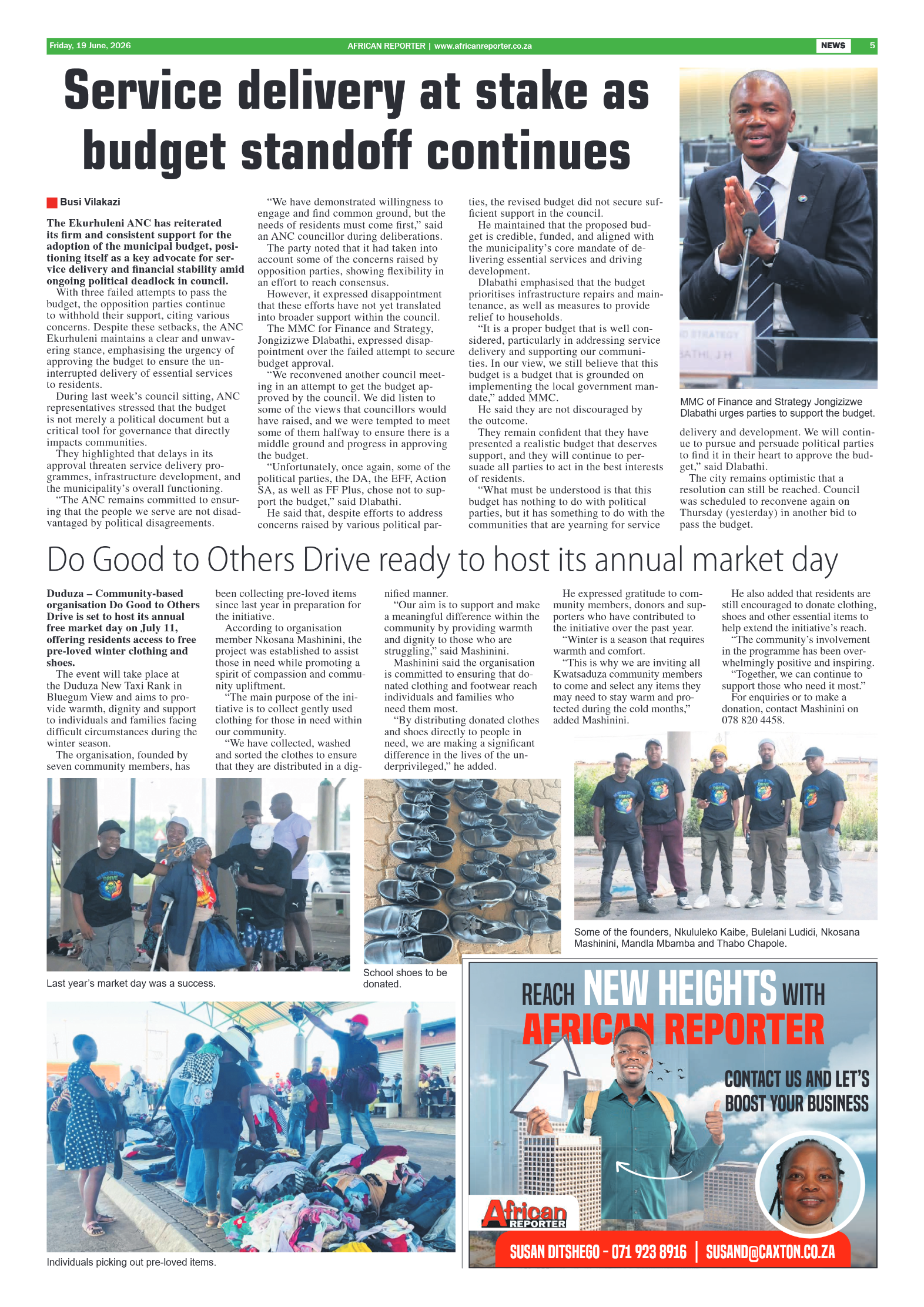African Reporter 19 June 2026 page 5