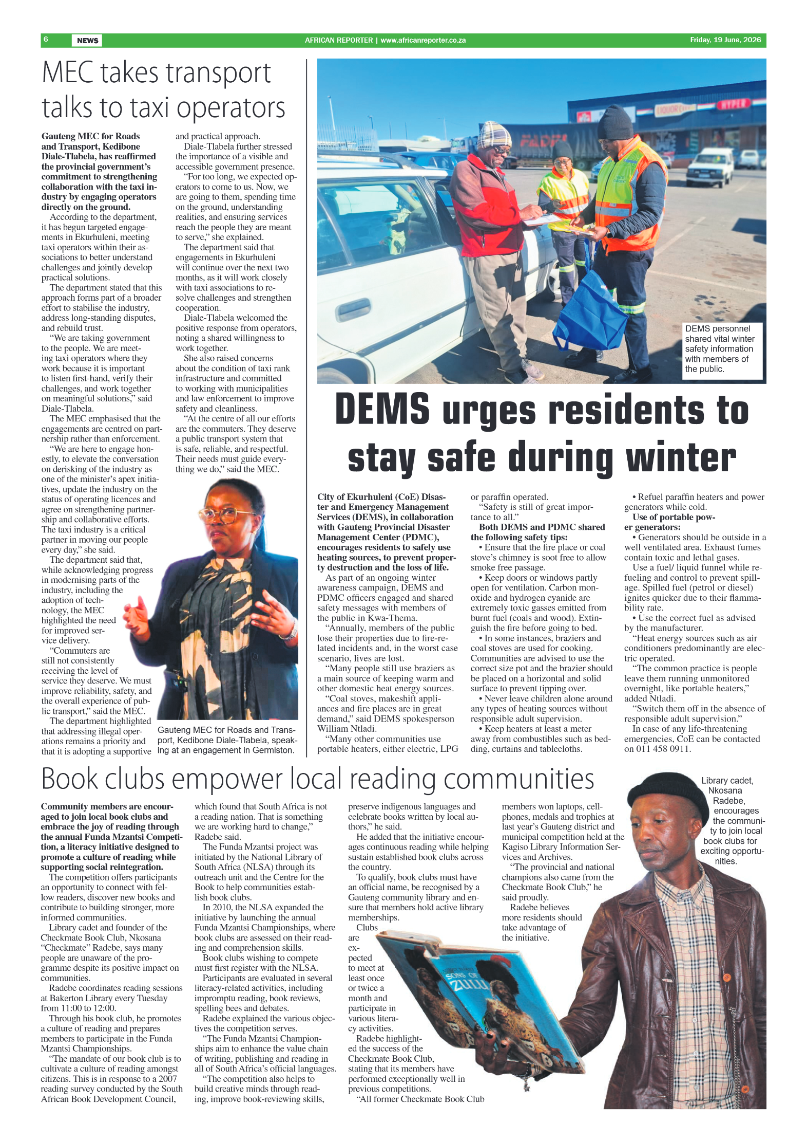 African Reporter 19 June 2026 page 6