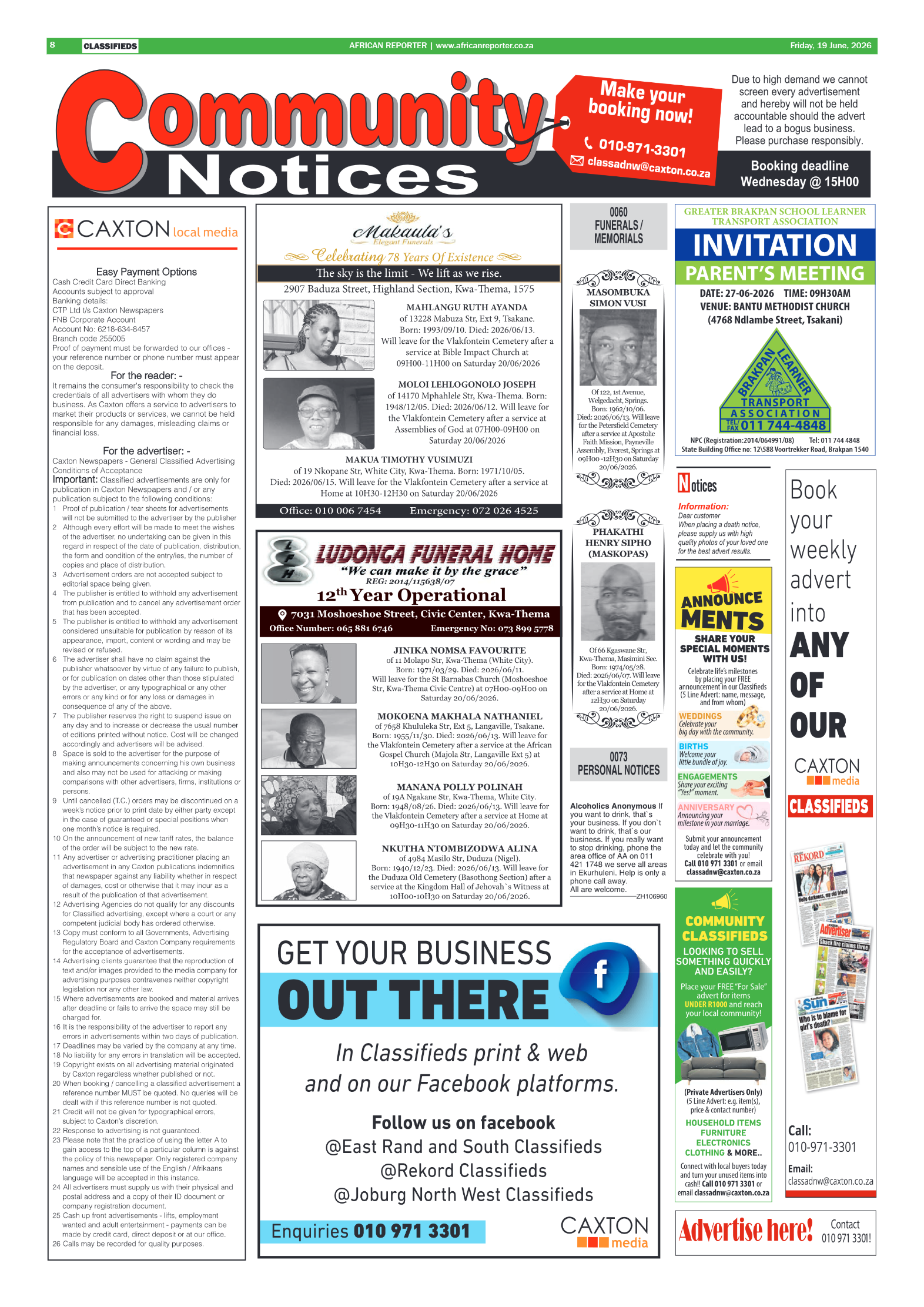 African Reporter 19 June 2026 page 8