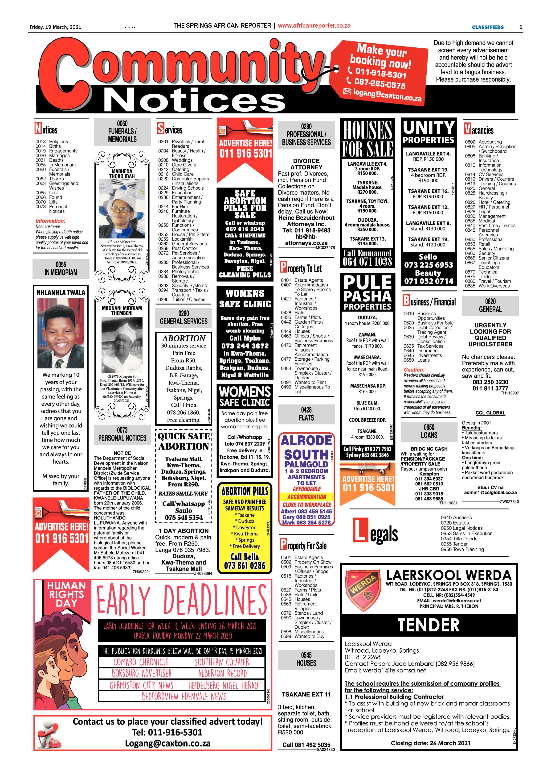 African Reporter 19 March 2021 page 5