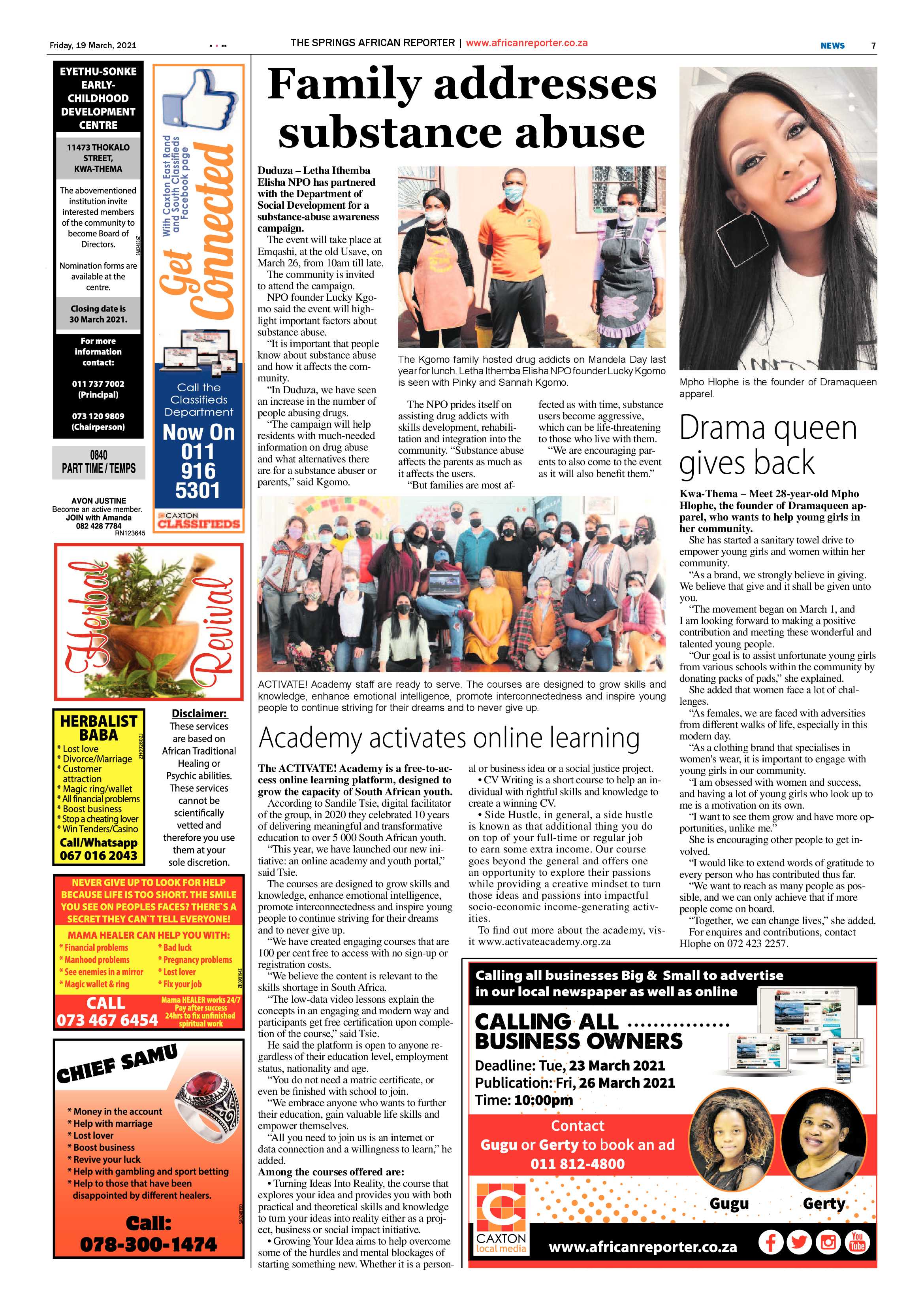 African Reporter 19 March 2021 page 7
