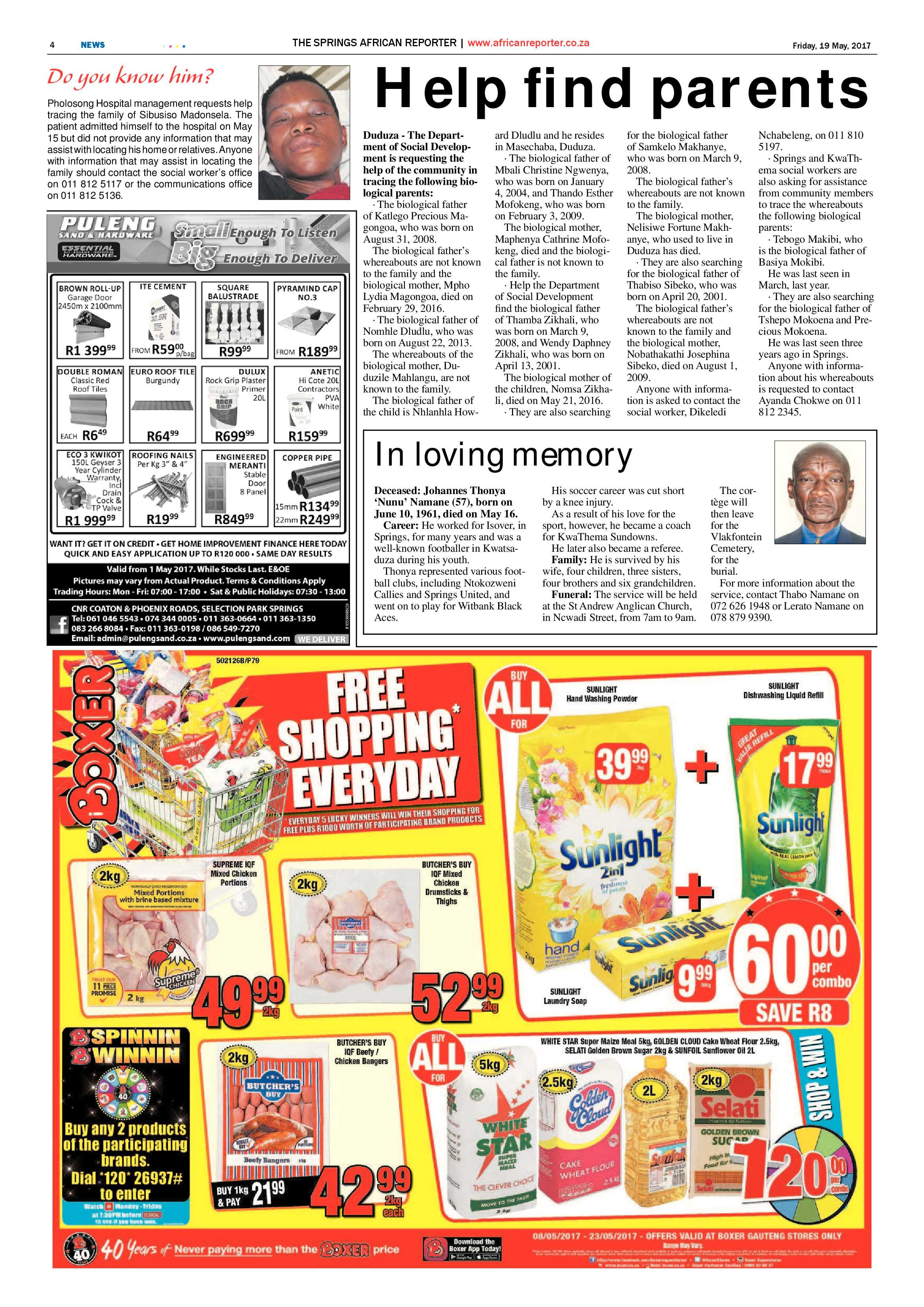 African Reporter 19 May 2017 page 4