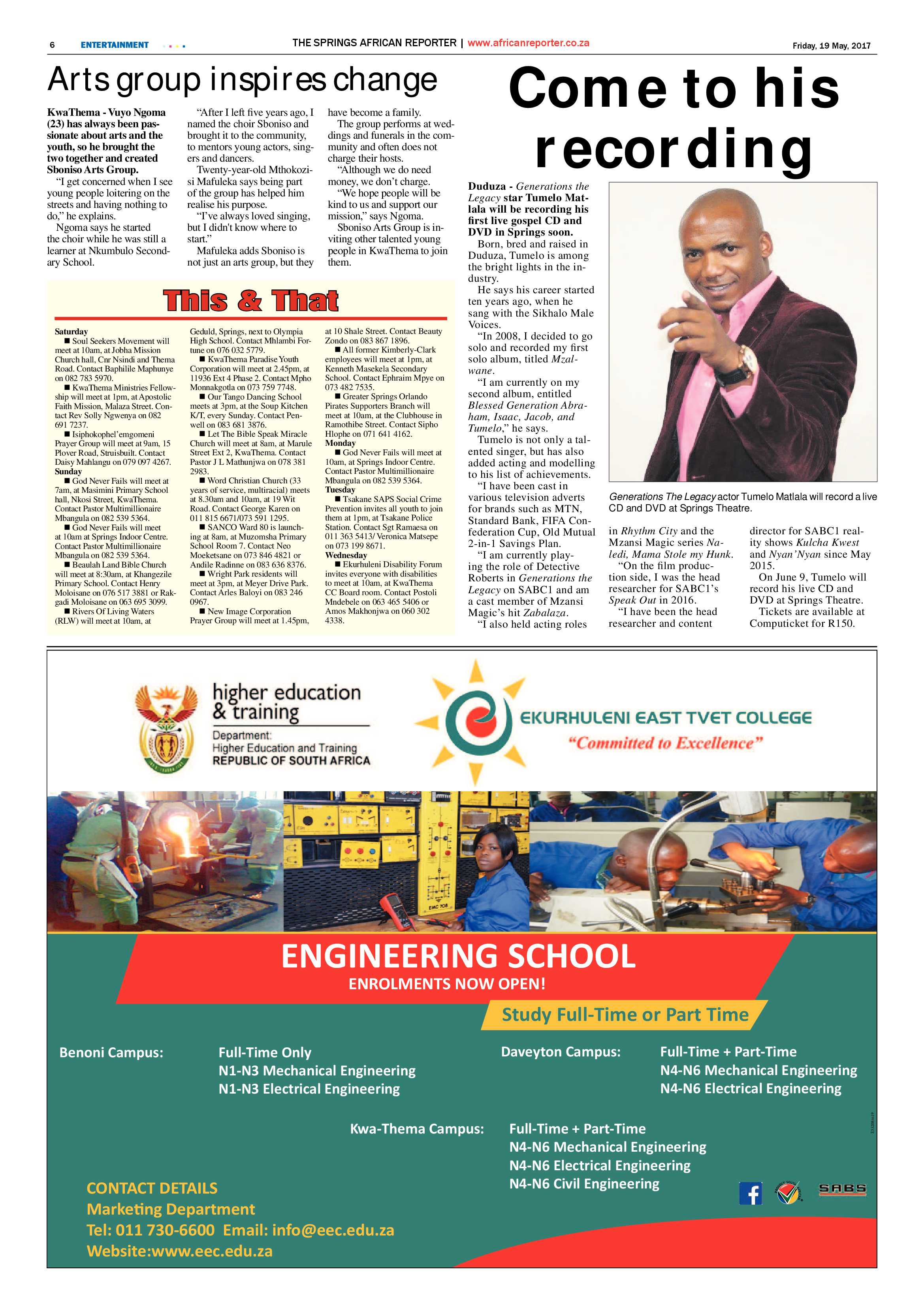 African Reporter 19 May 2017 page 6