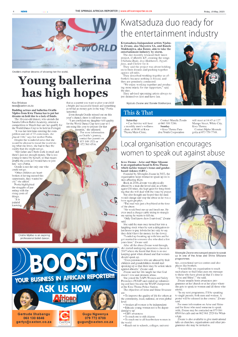 African Reporter 19 May 2023 page 4