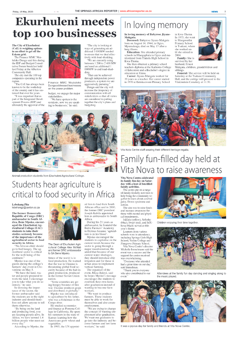 African Reporter 19 May 2023 page 7