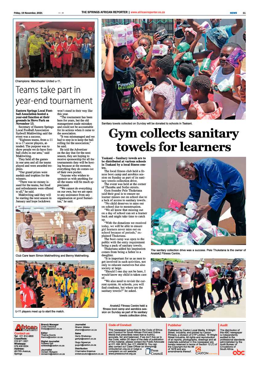 African Reporter 19 November 2021 page 11