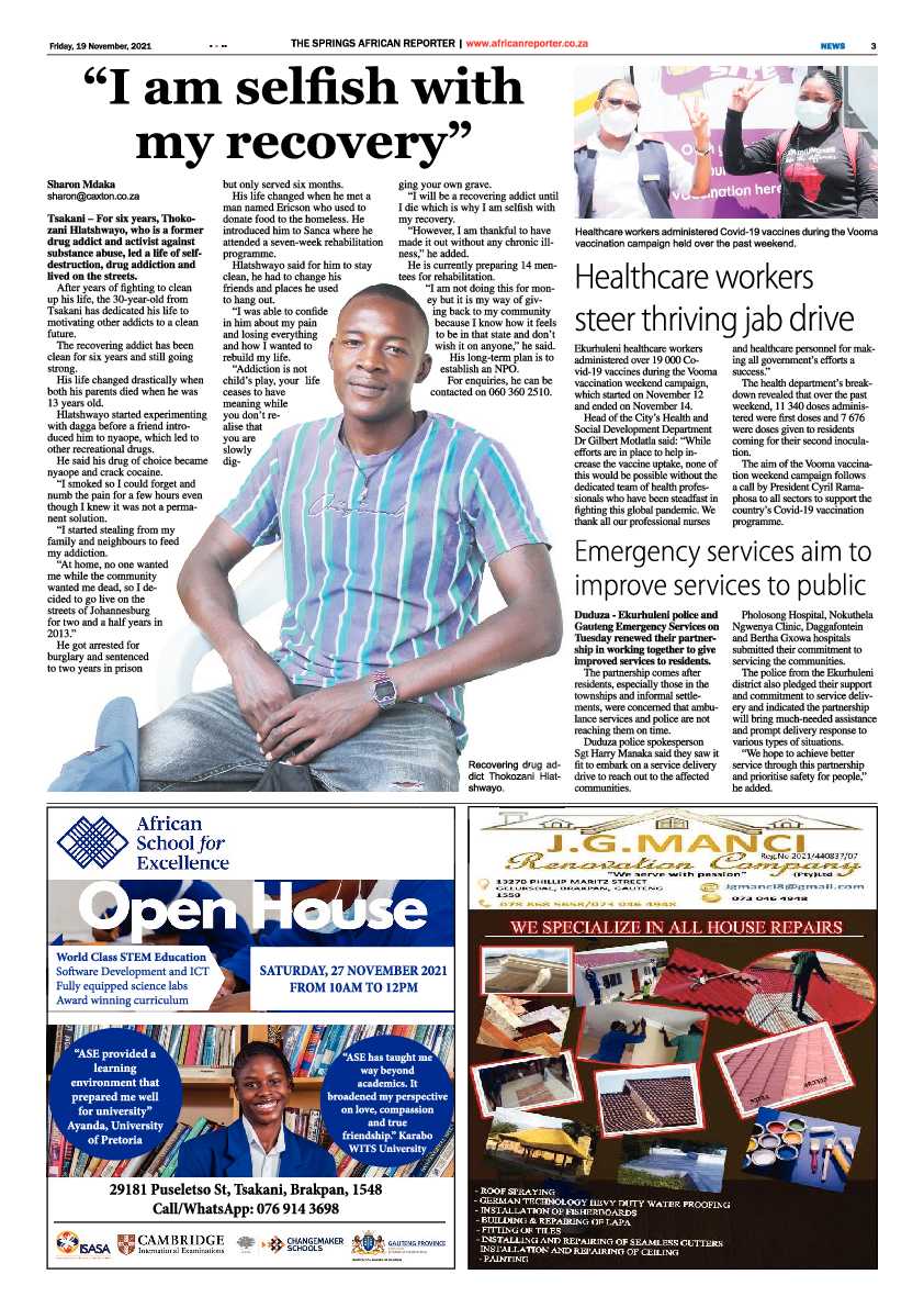 African Reporter 19 November 2021 page 3