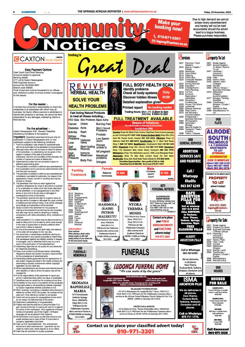African Reporter 19 November 2021 page 8