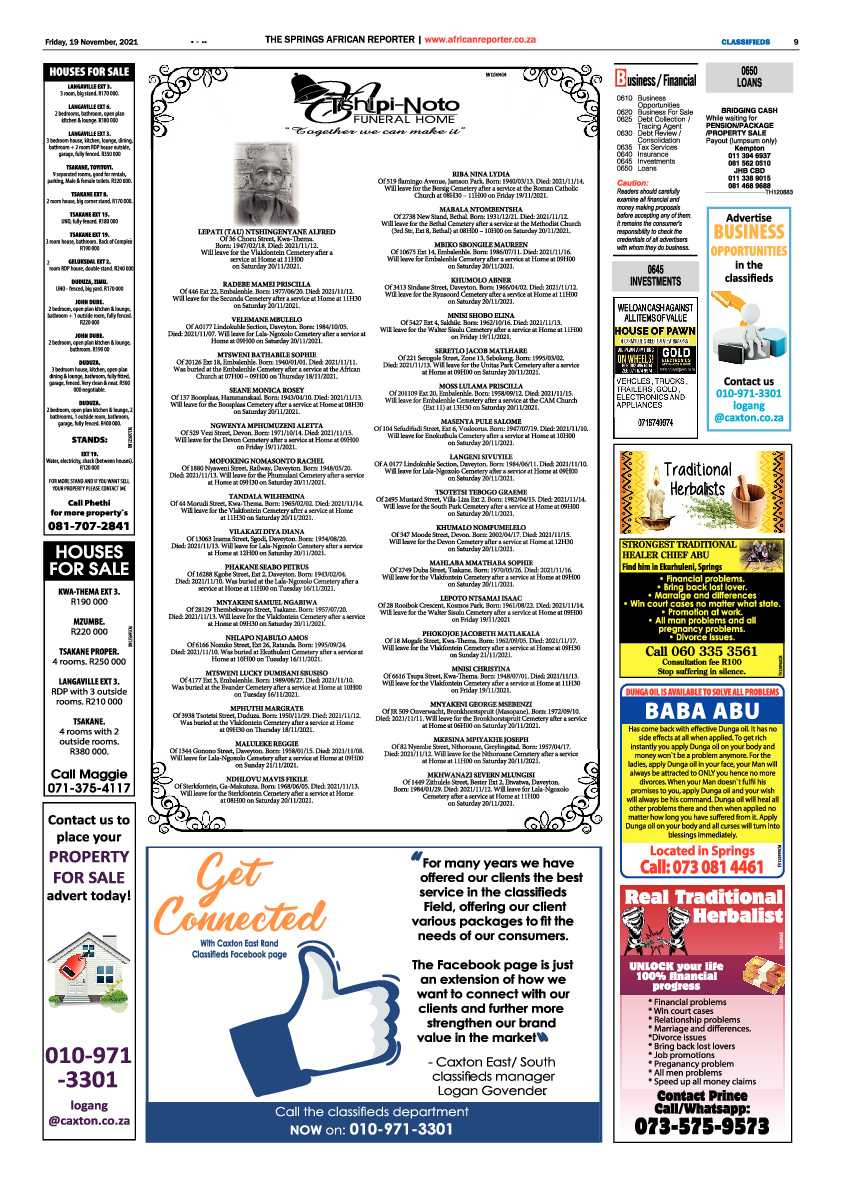 African Reporter 19 November 2021 page 9