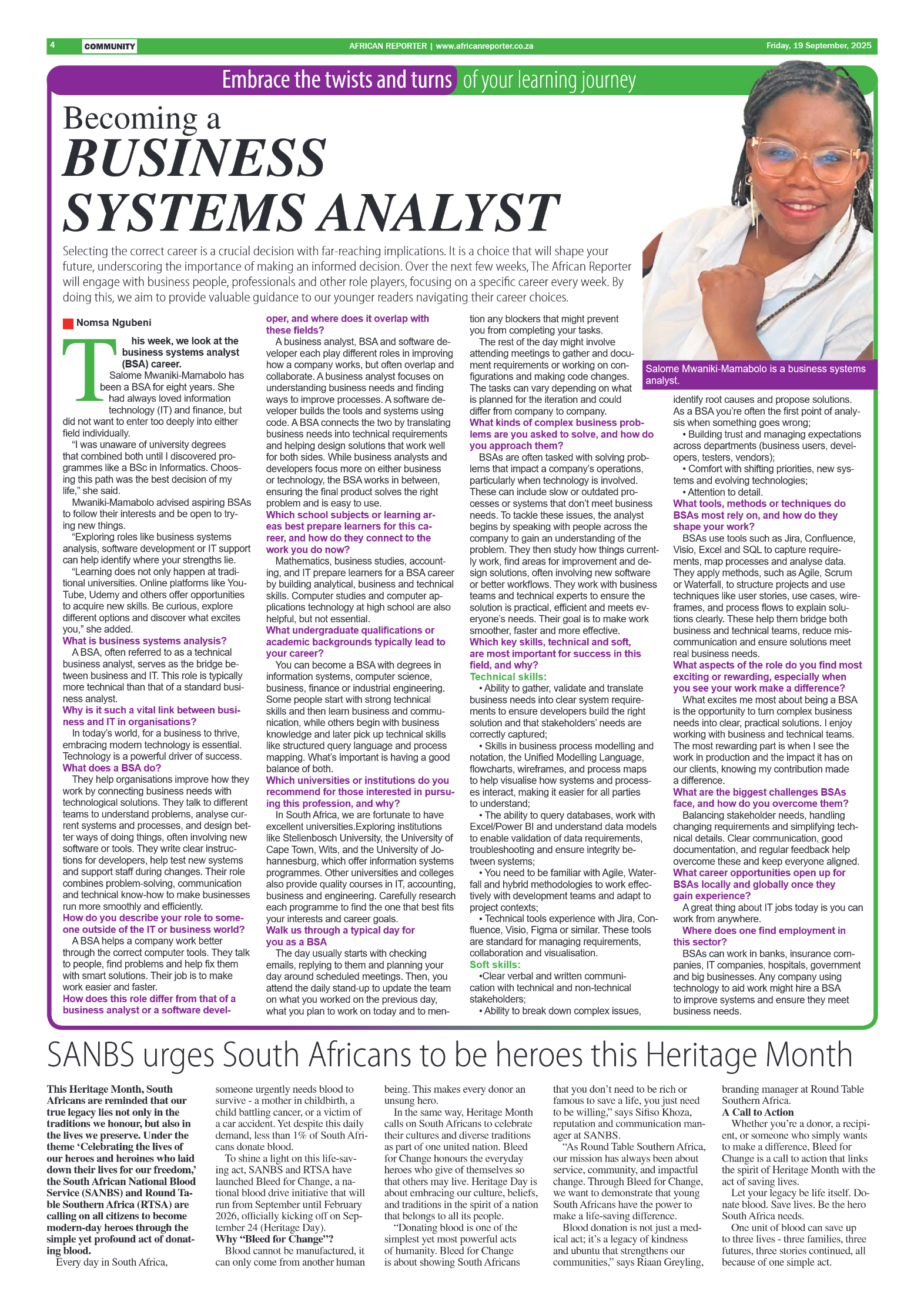 African Reporter 19 September 2025 page 4