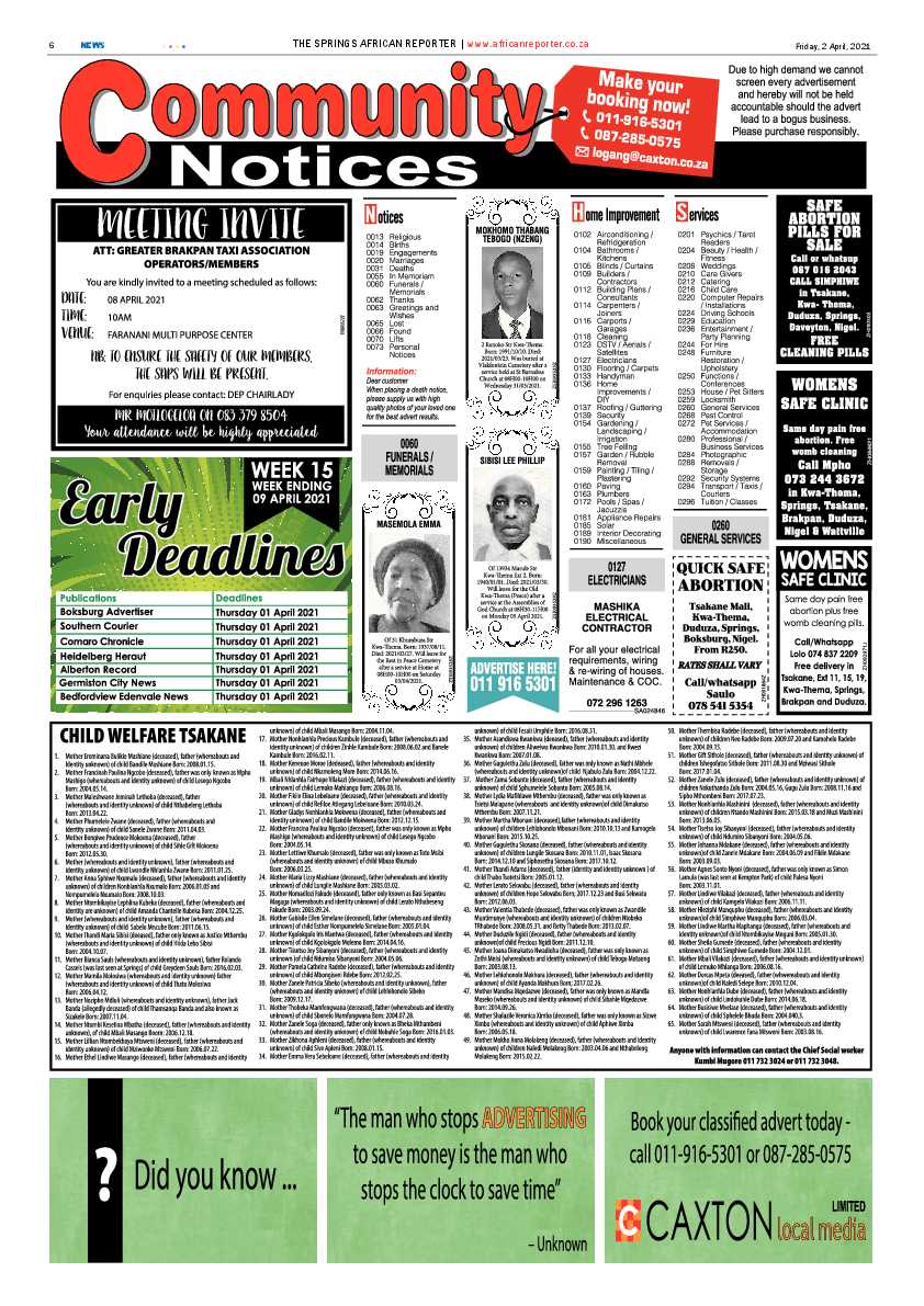 African Reporter 1 April 2021 page 6
