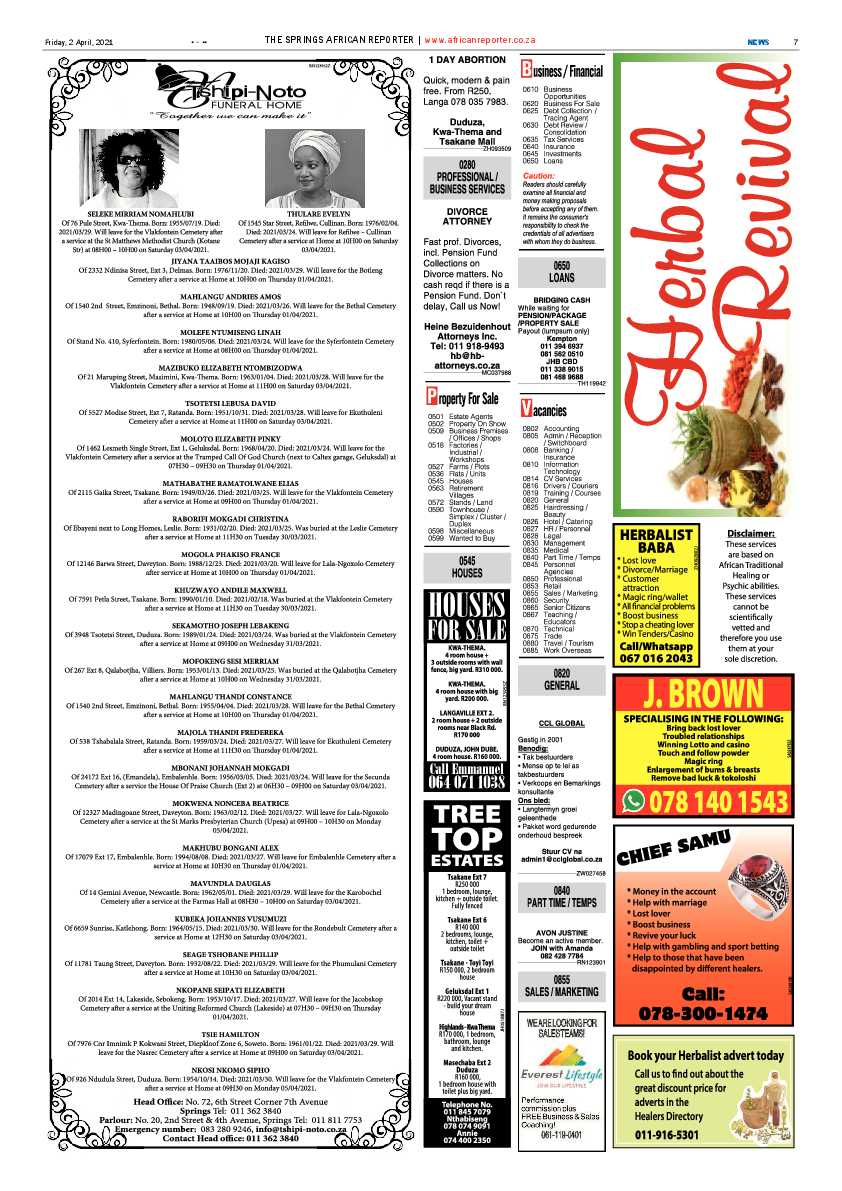 African Reporter 1 April 2021 page 7