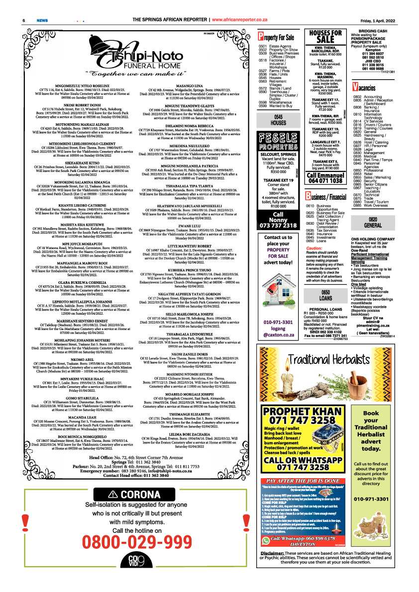 African Reporter 1 April 2022 page 6