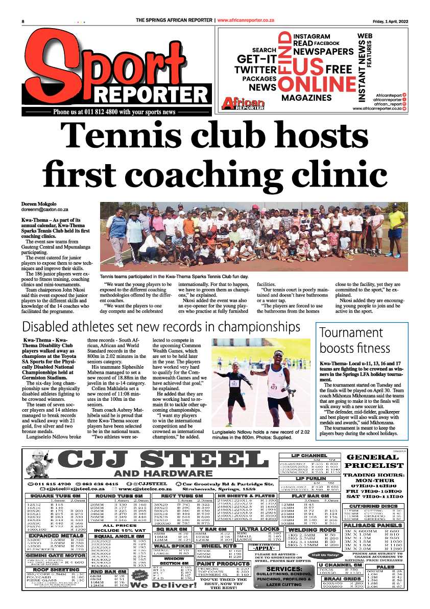 African Reporter 1 April 2022 page 8