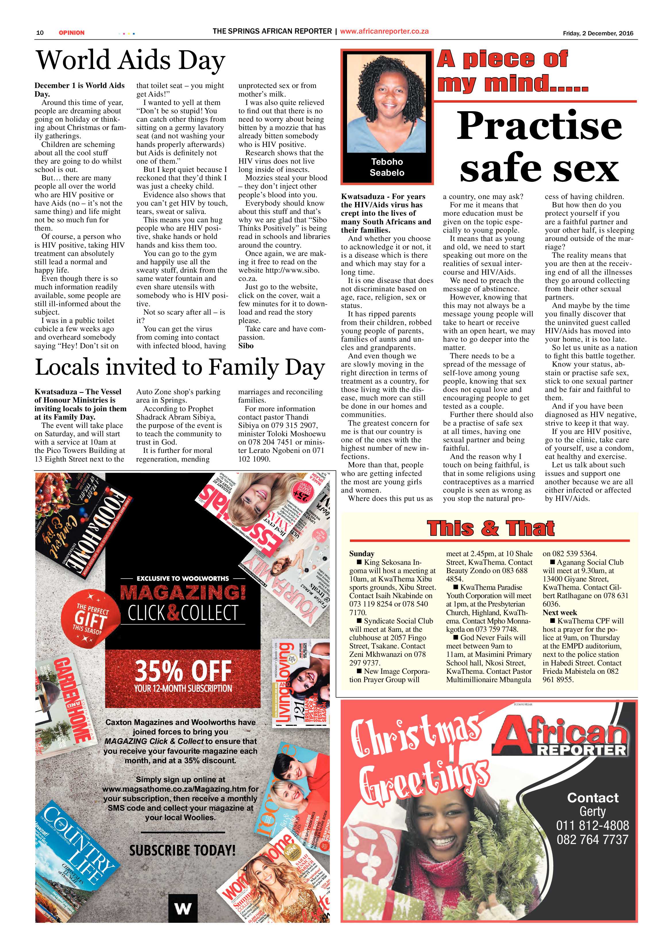 African Reporter 2 Dec 2016 page 10