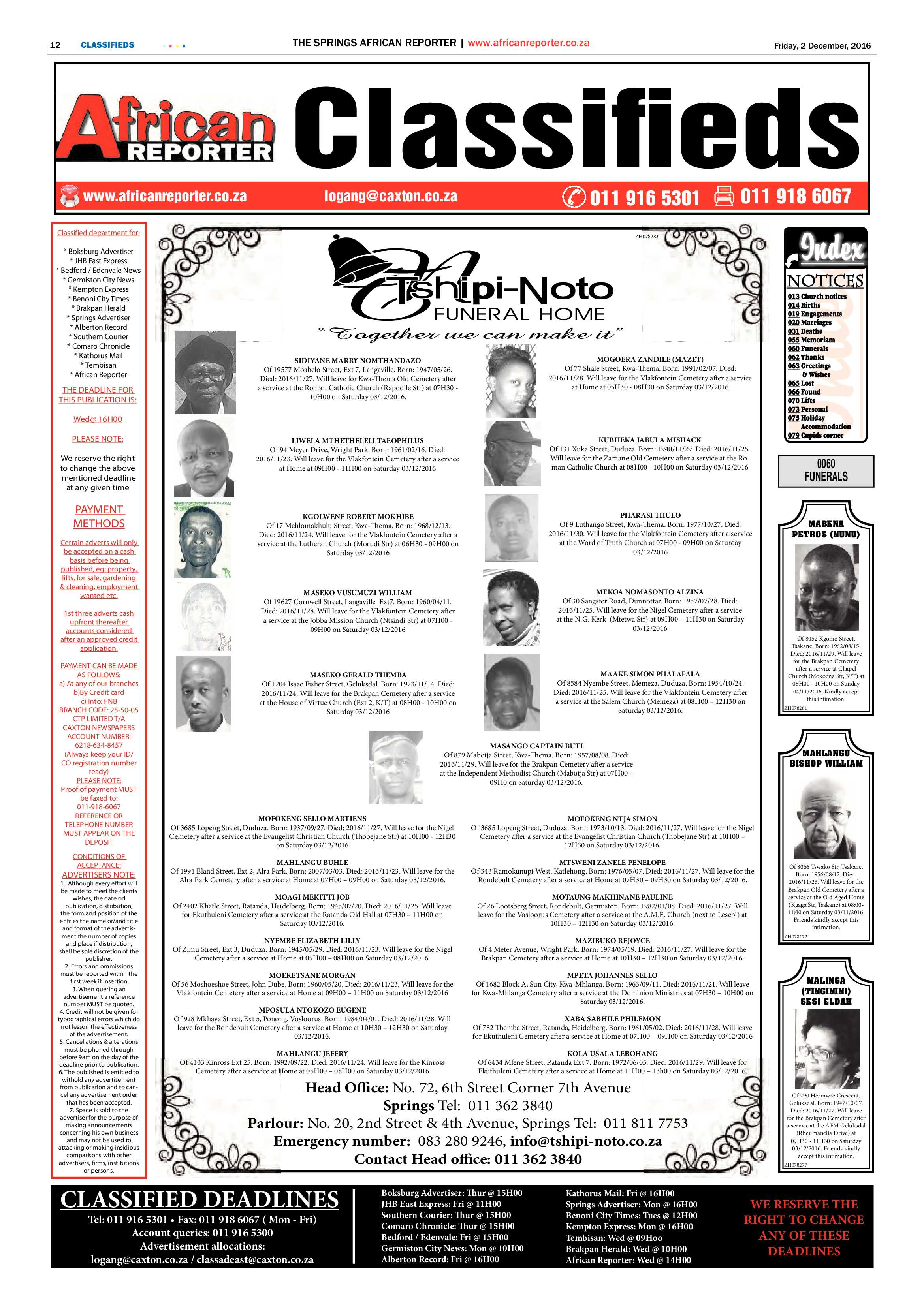 African Reporter 2 Dec 2016 page 12