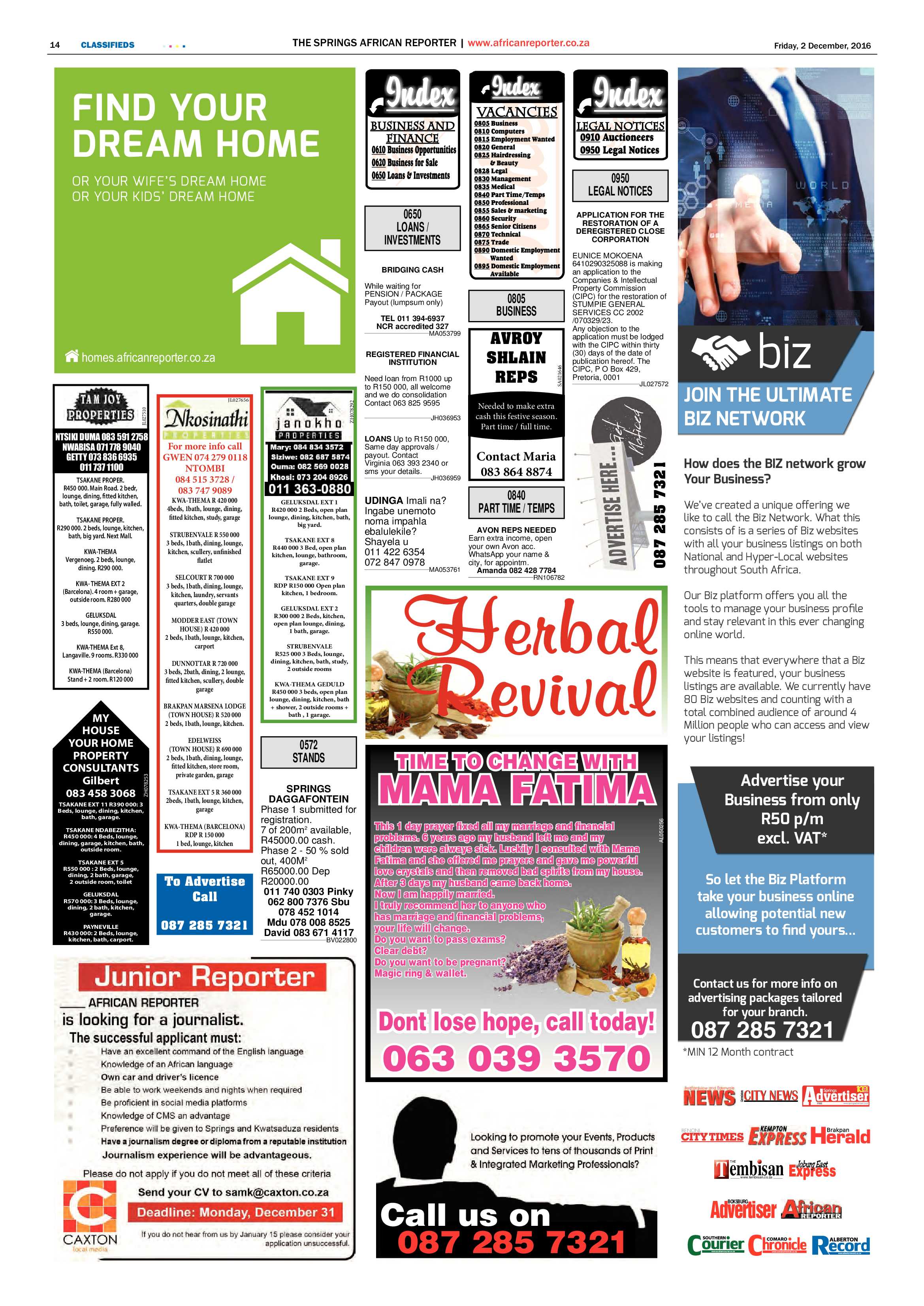African Reporter 2 Dec 2016 page 14