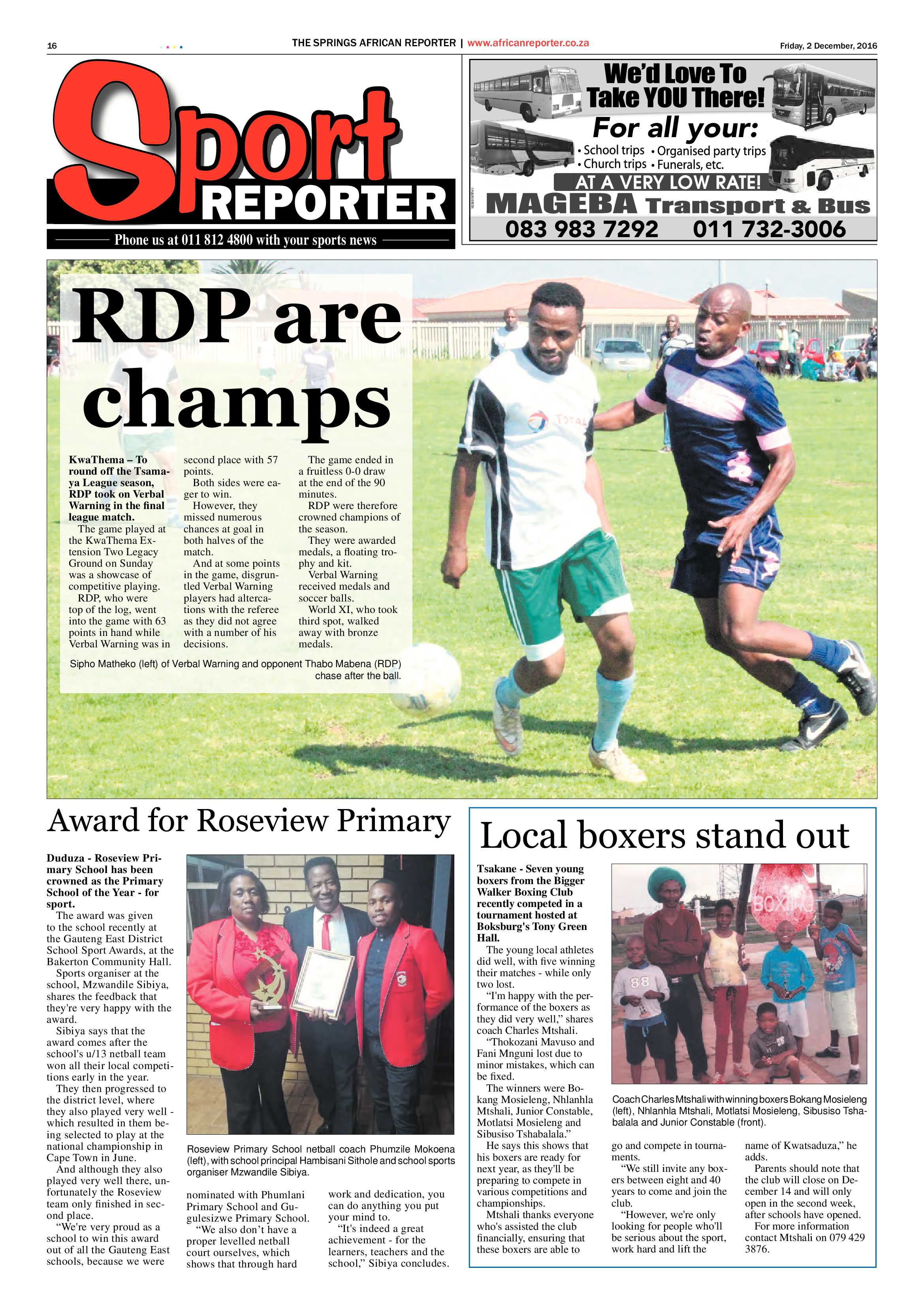 African Reporter 2 Dec 2016 page 16