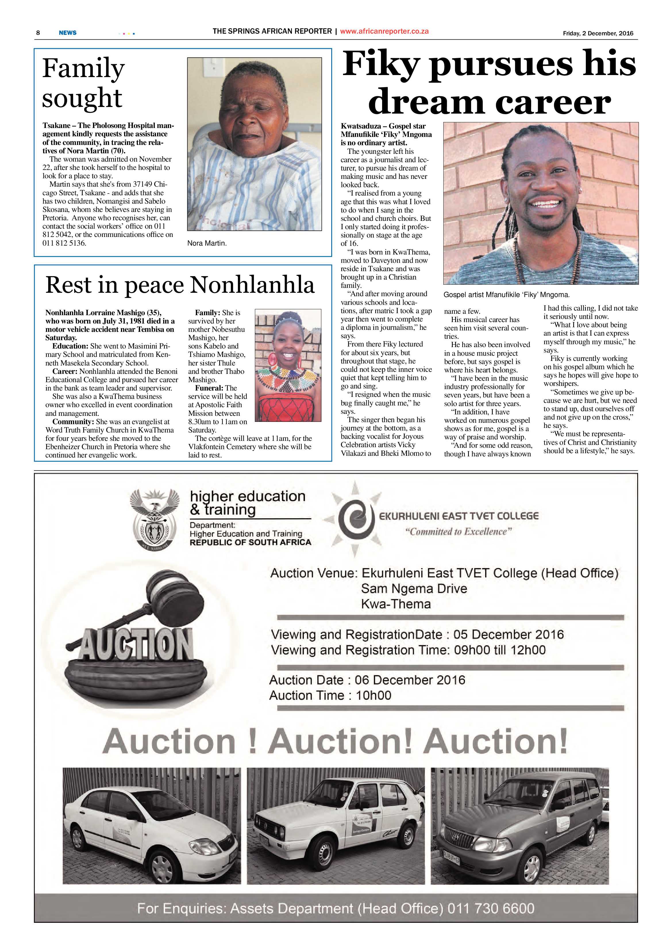 African Reporter 2 Dec 2016 page 8