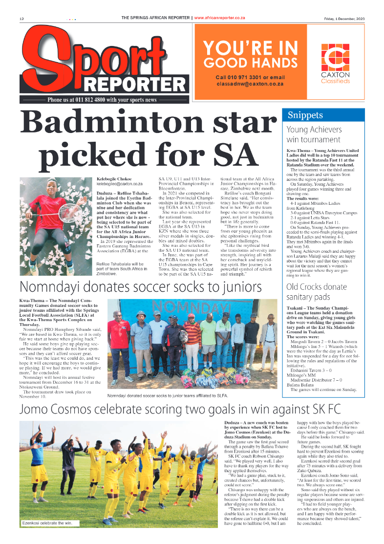 African Reporter 1 December 2023 page 12