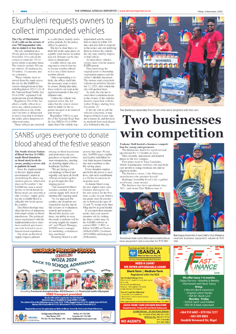 African Reporter 1 December 2023 page 2