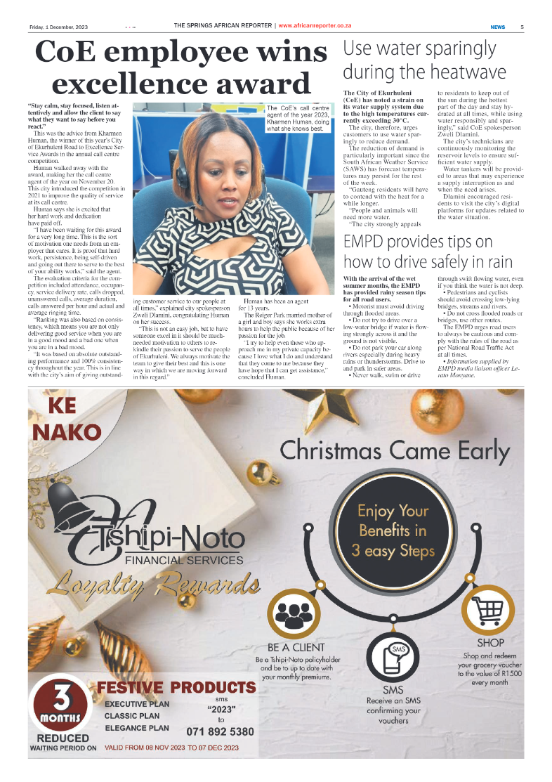 African Reporter 1 December 2023 page 5