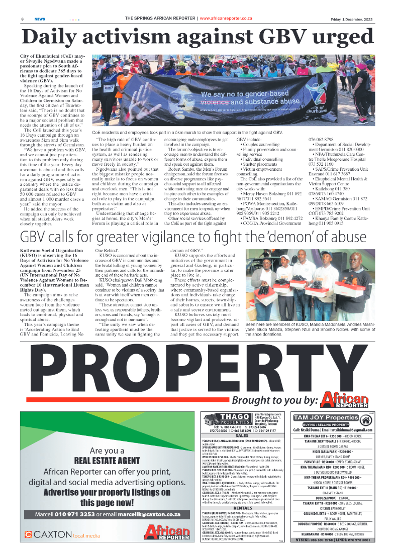 African Reporter 1 December 2023 page 8