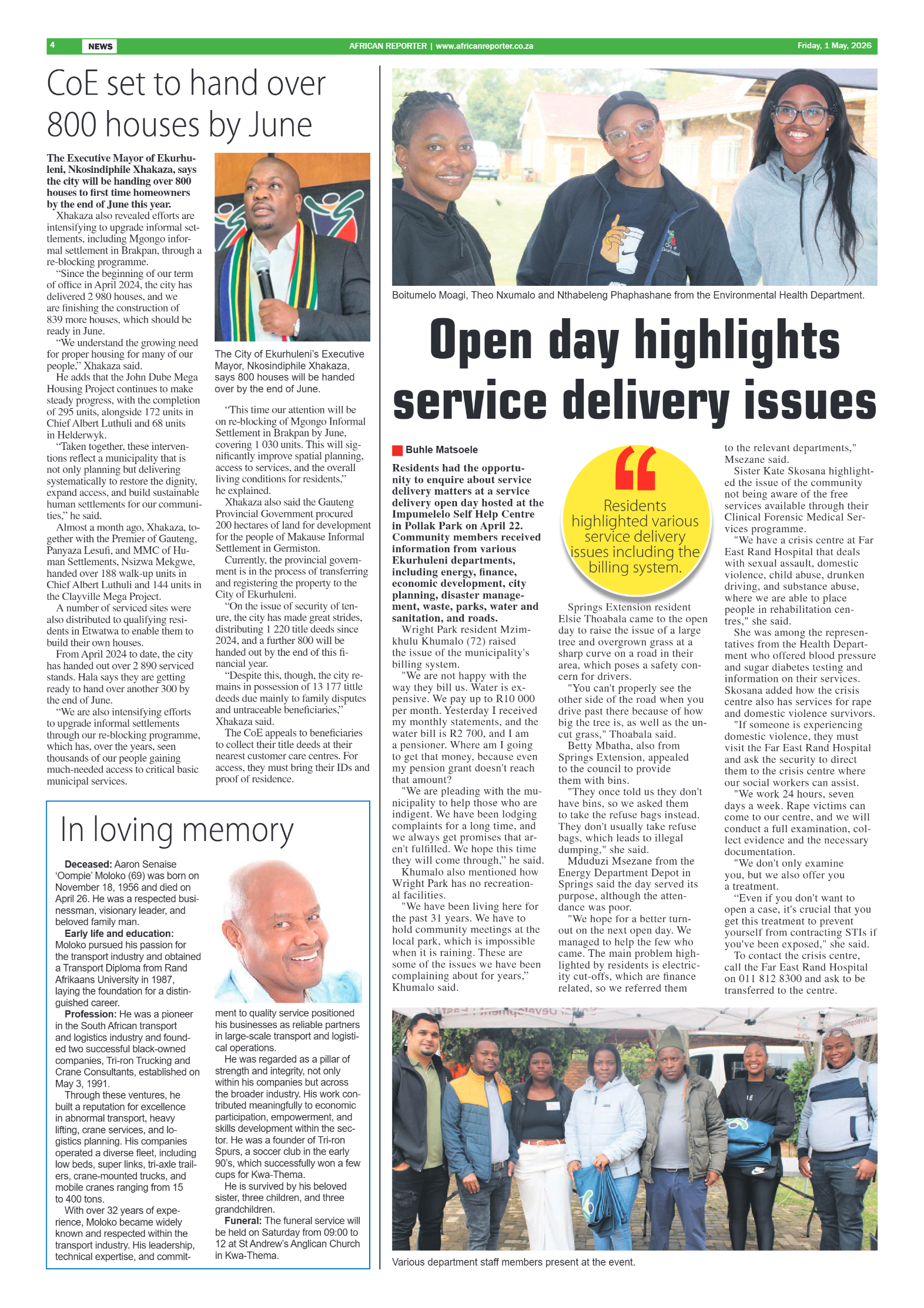 African Reporter 1 May 2026 page 4