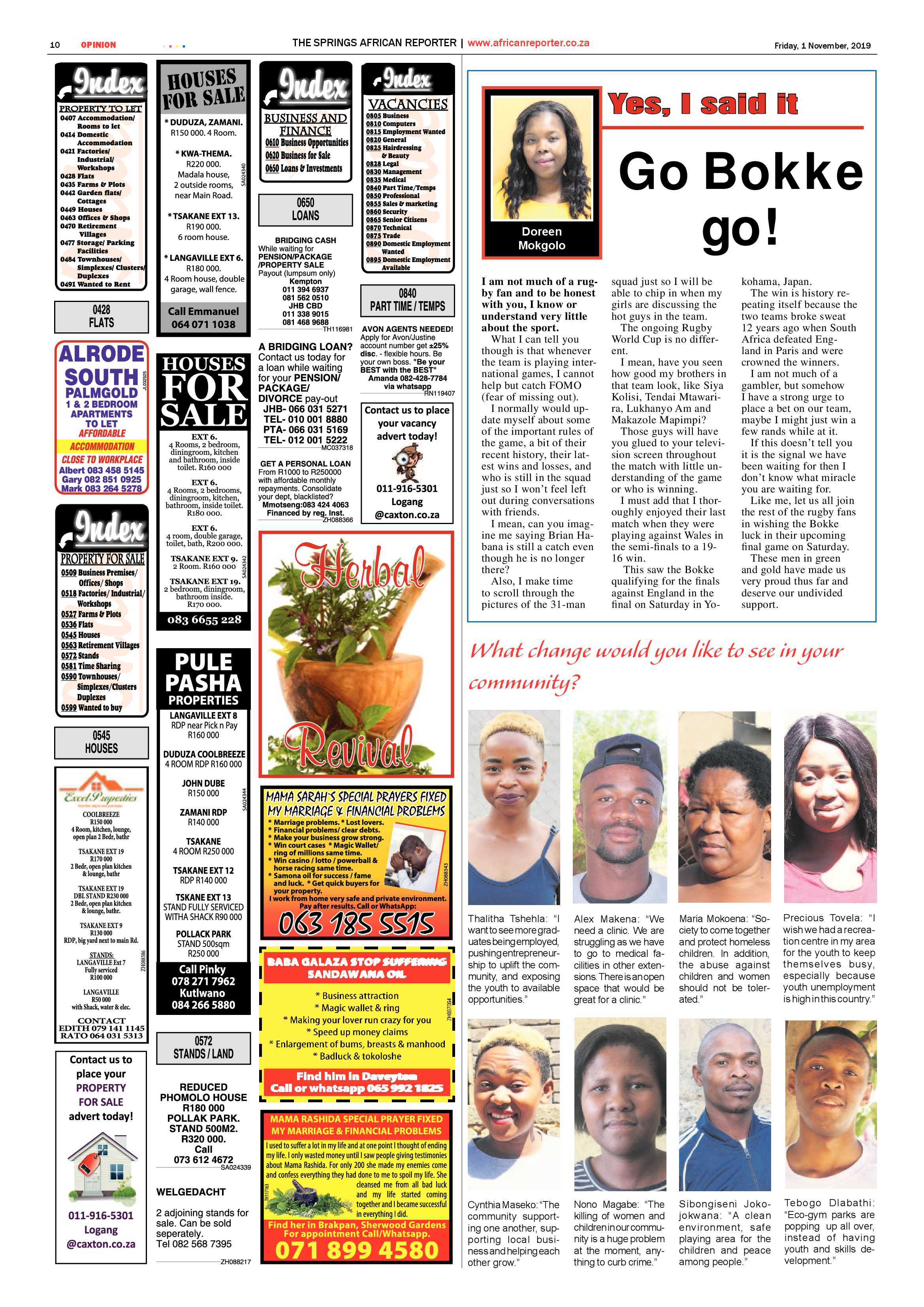 African Reporter 1 November 2019 page 10
