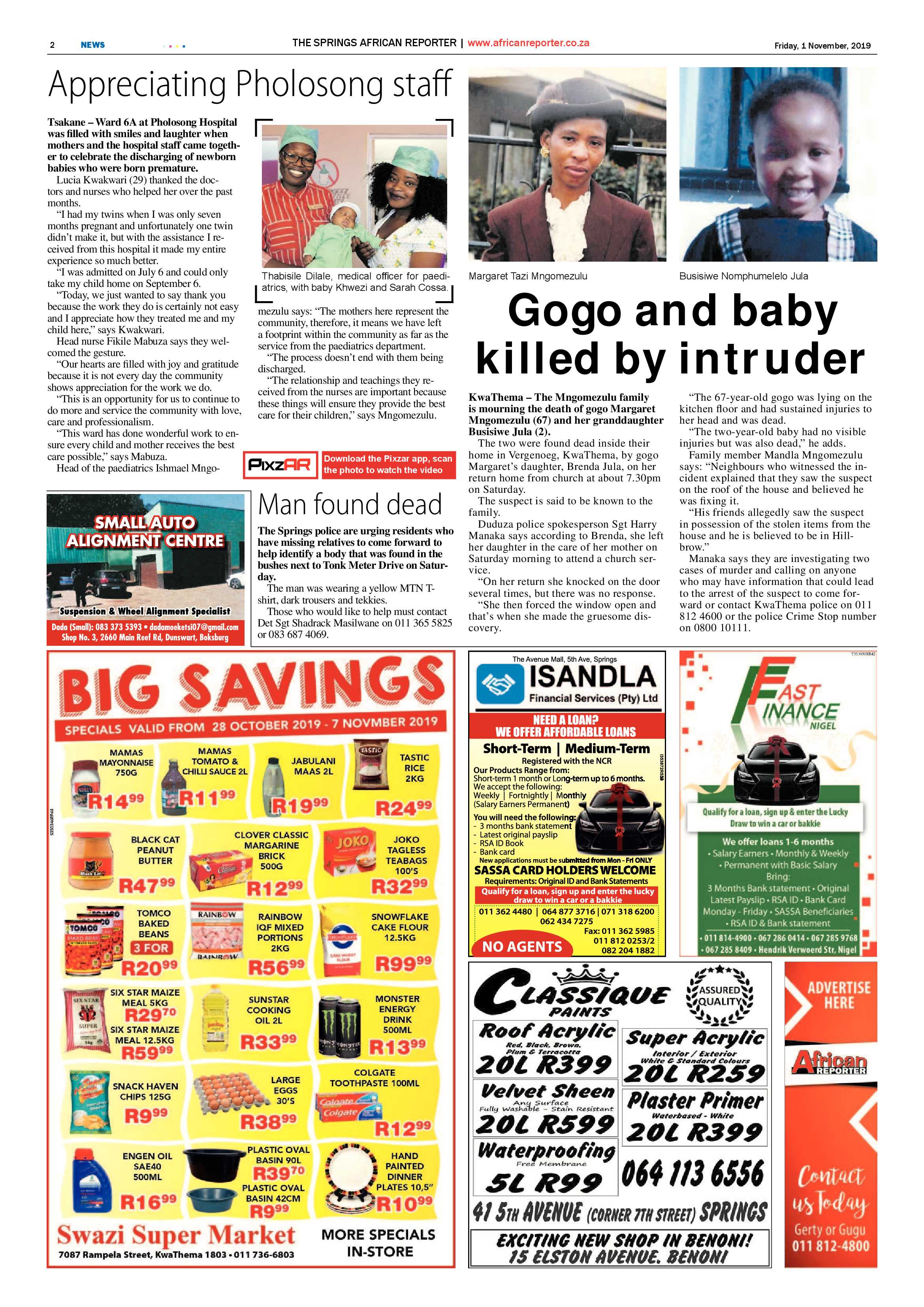 African Reporter 1 November 2019 page 2