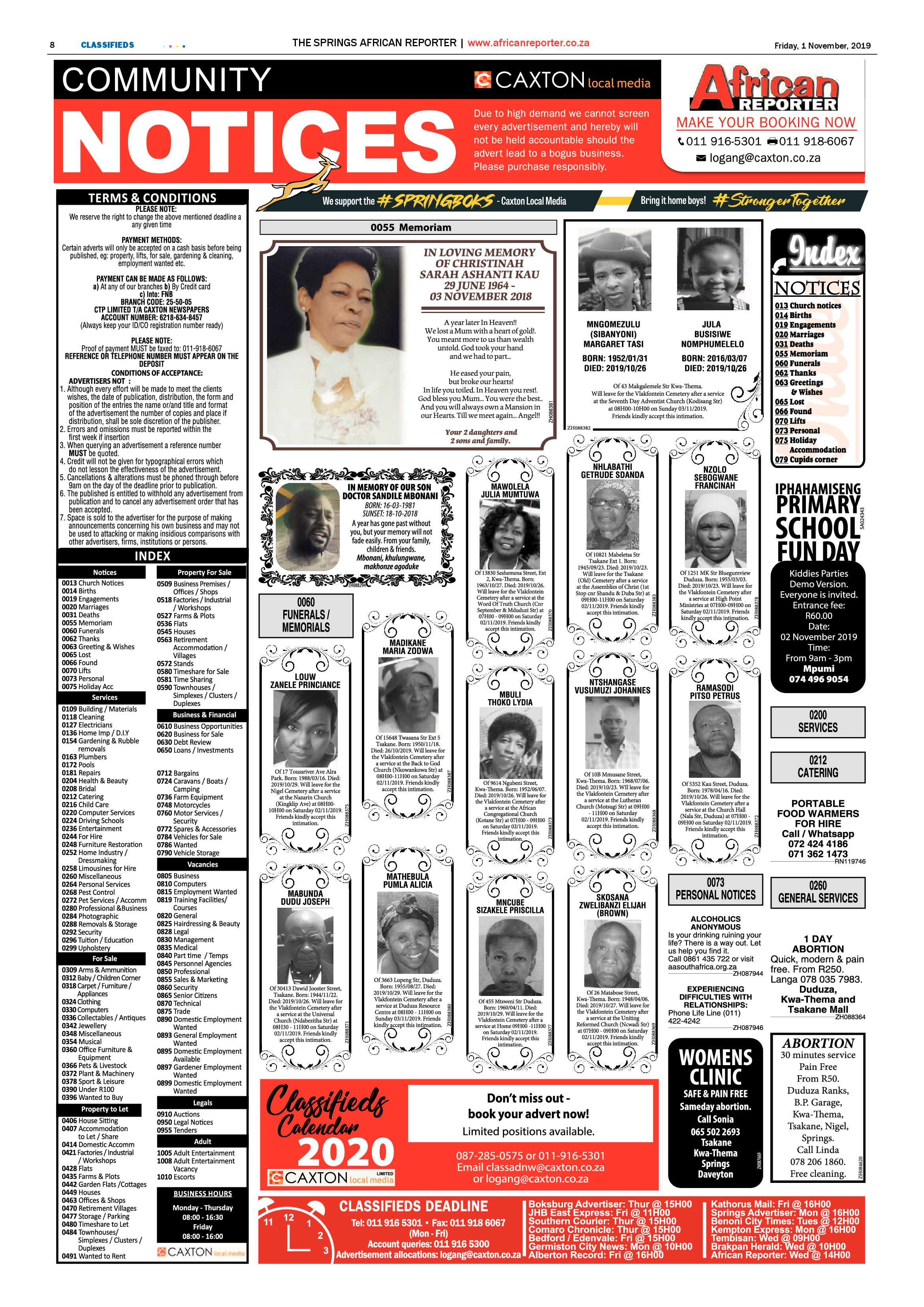 African Reporter 1 November 2019 page 8