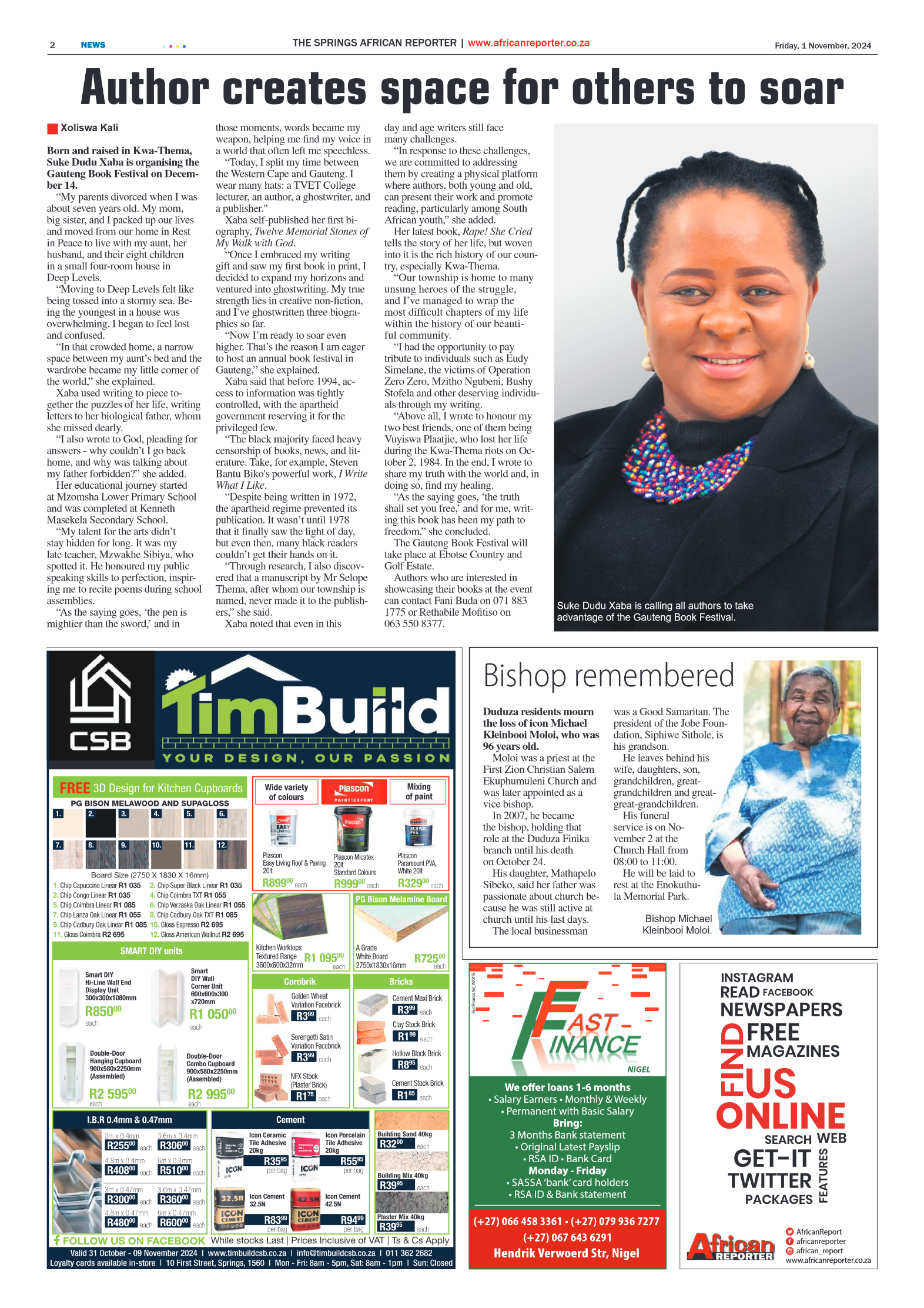 African Reporter 1 November 2024 page 2