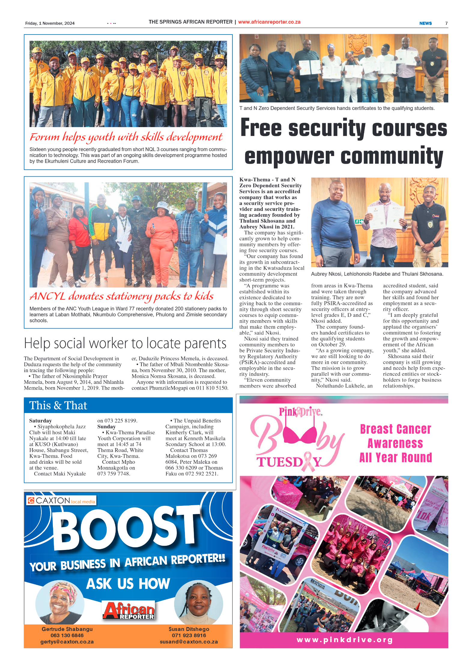African Reporter 1 November 2024 page 7