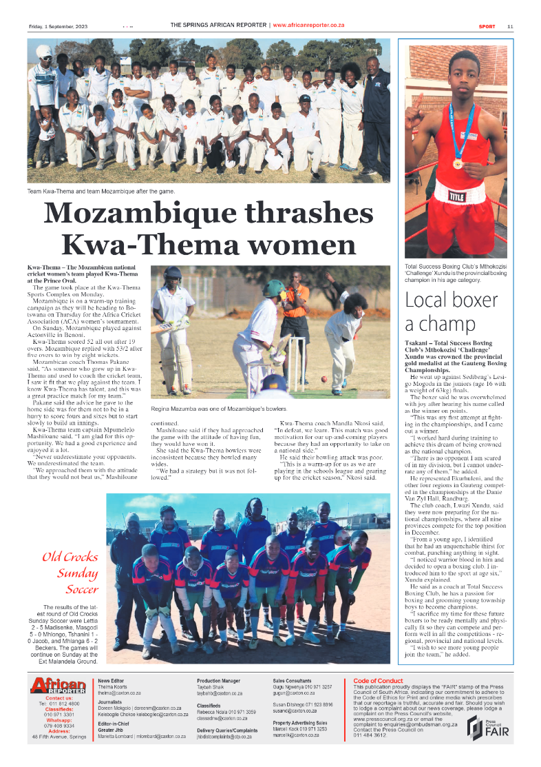 African Reporter 1 September 2023 page 11