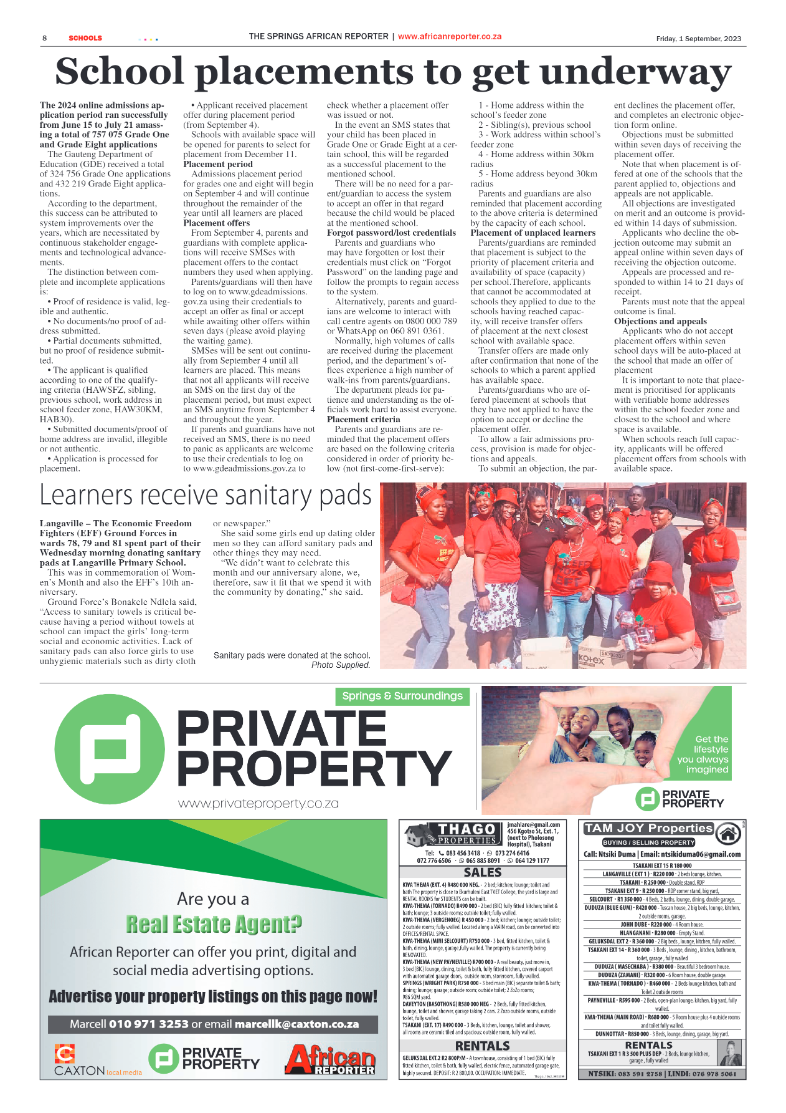 African Reporter 1 September 2023 page 8