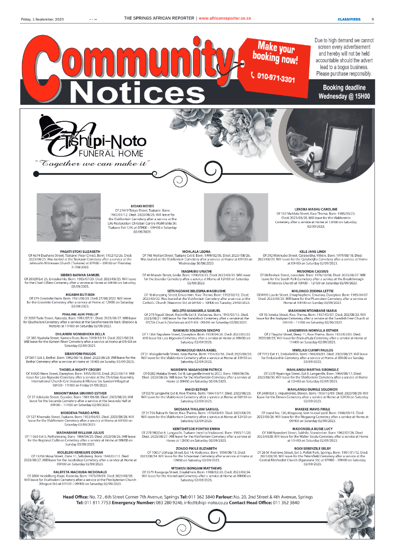 African Reporter 1 September 2023 page 9
