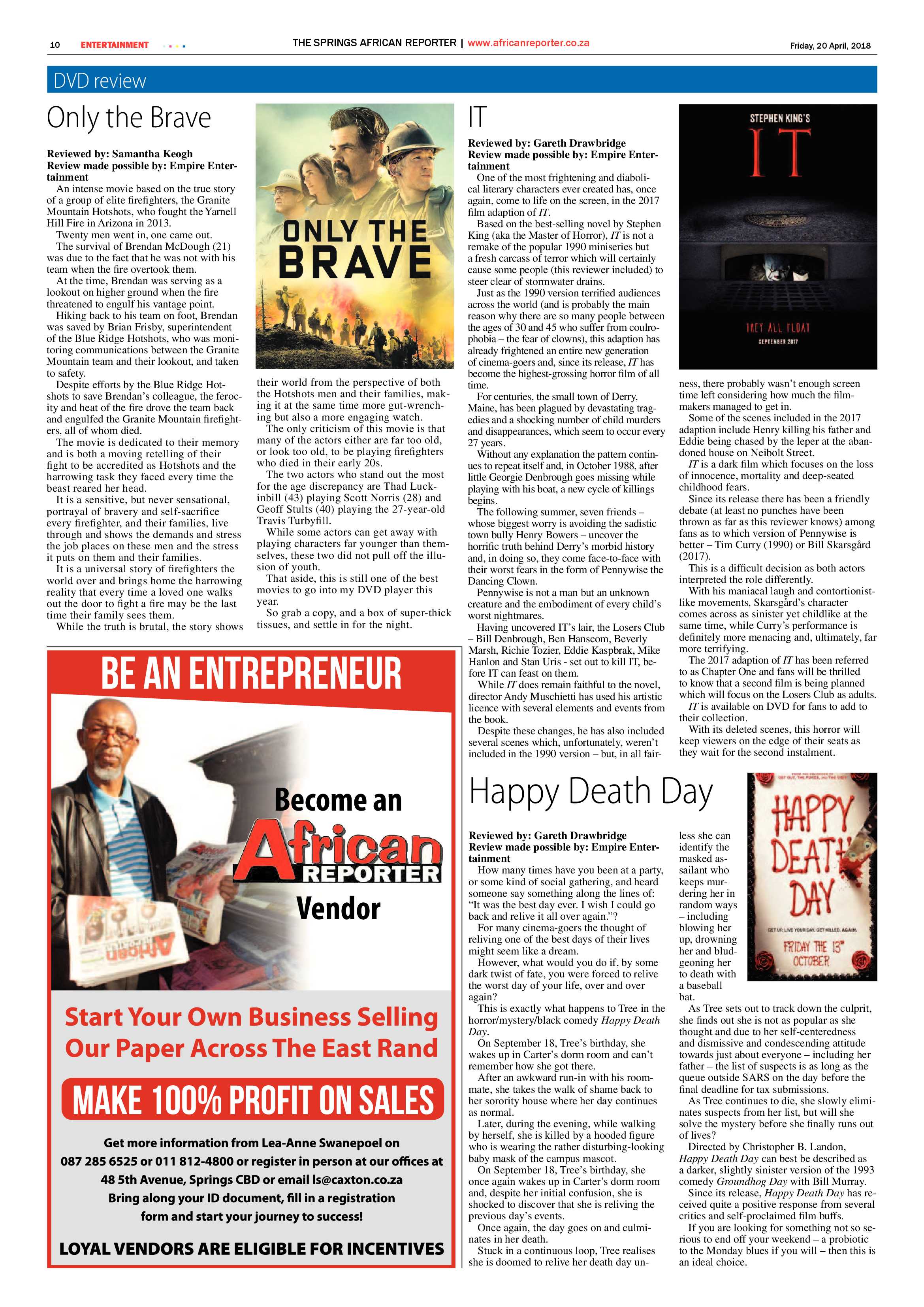 African Reporter 20 April 2018 page 10