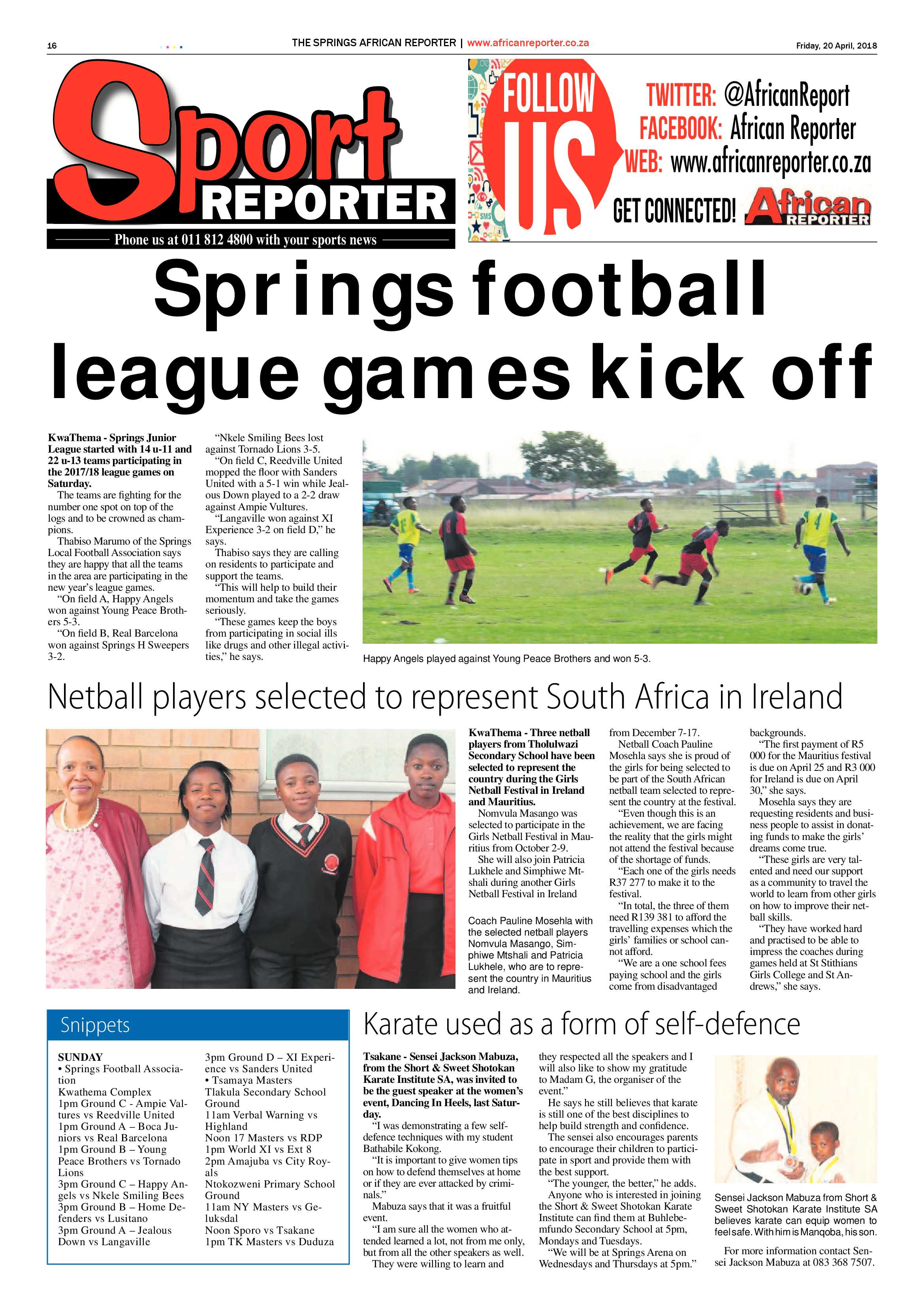 African Reporter 20 April 2018 page 16