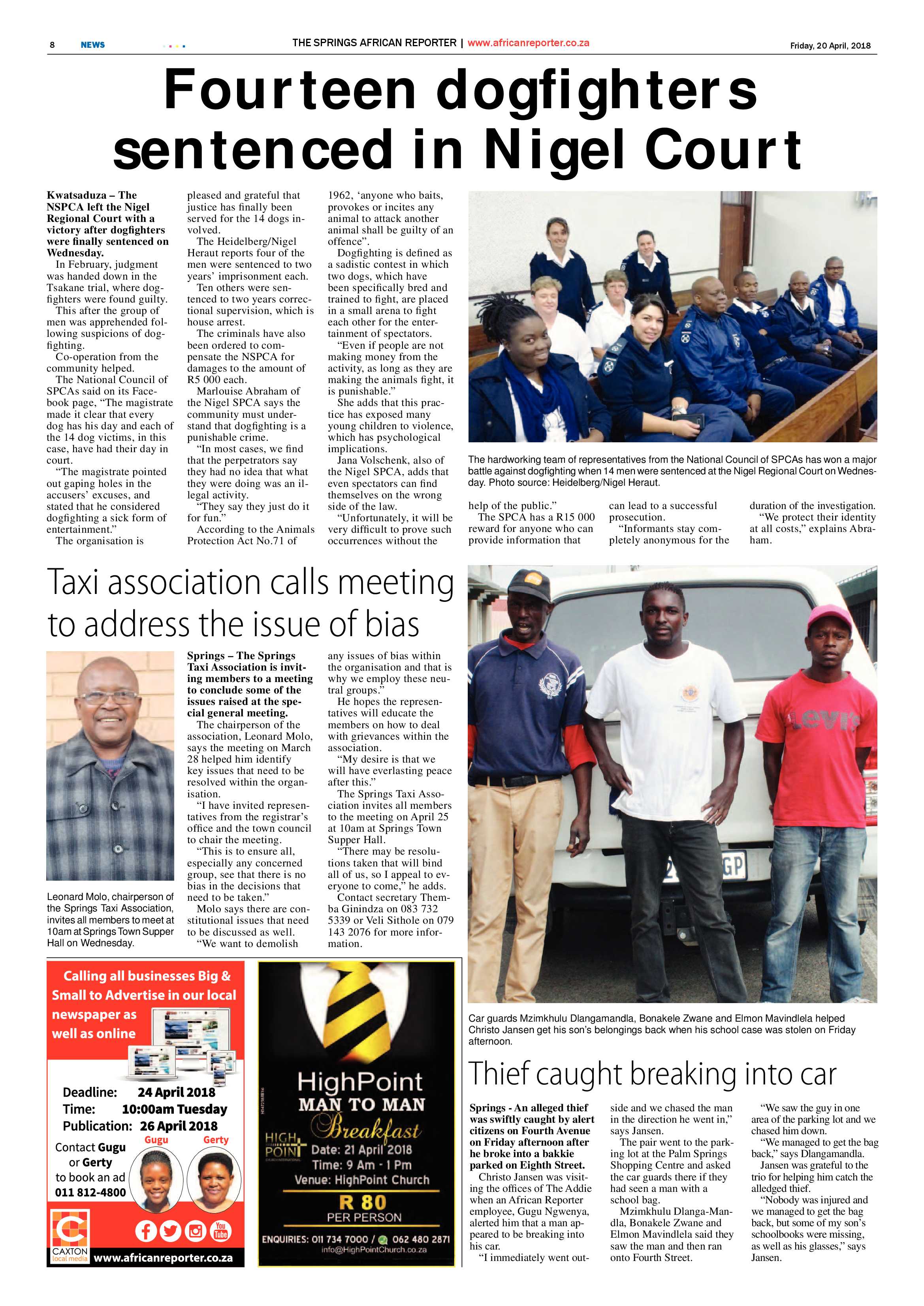 African Reporter 20 April 2018 page 8