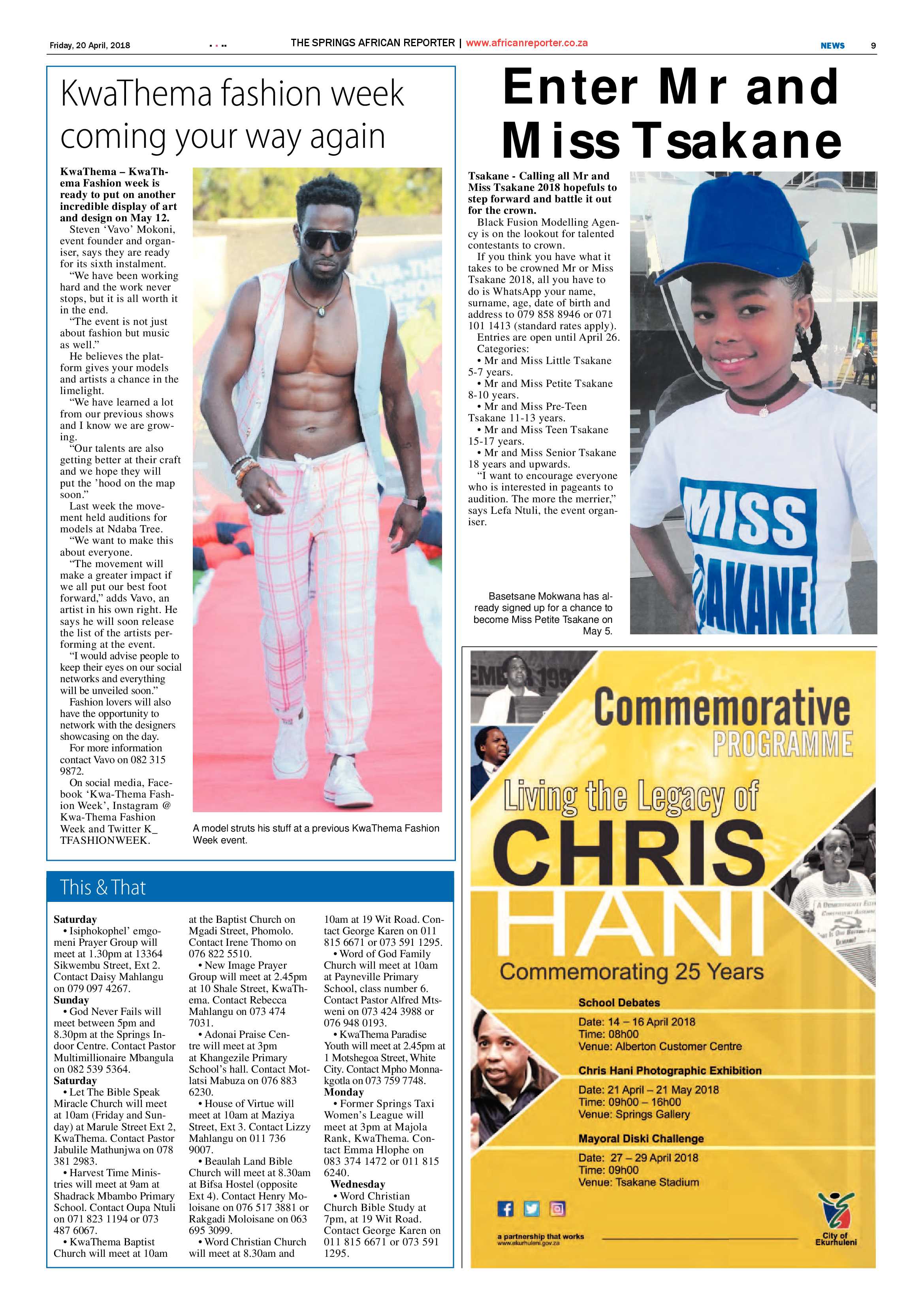 African Reporter 20 April 2018 page 9