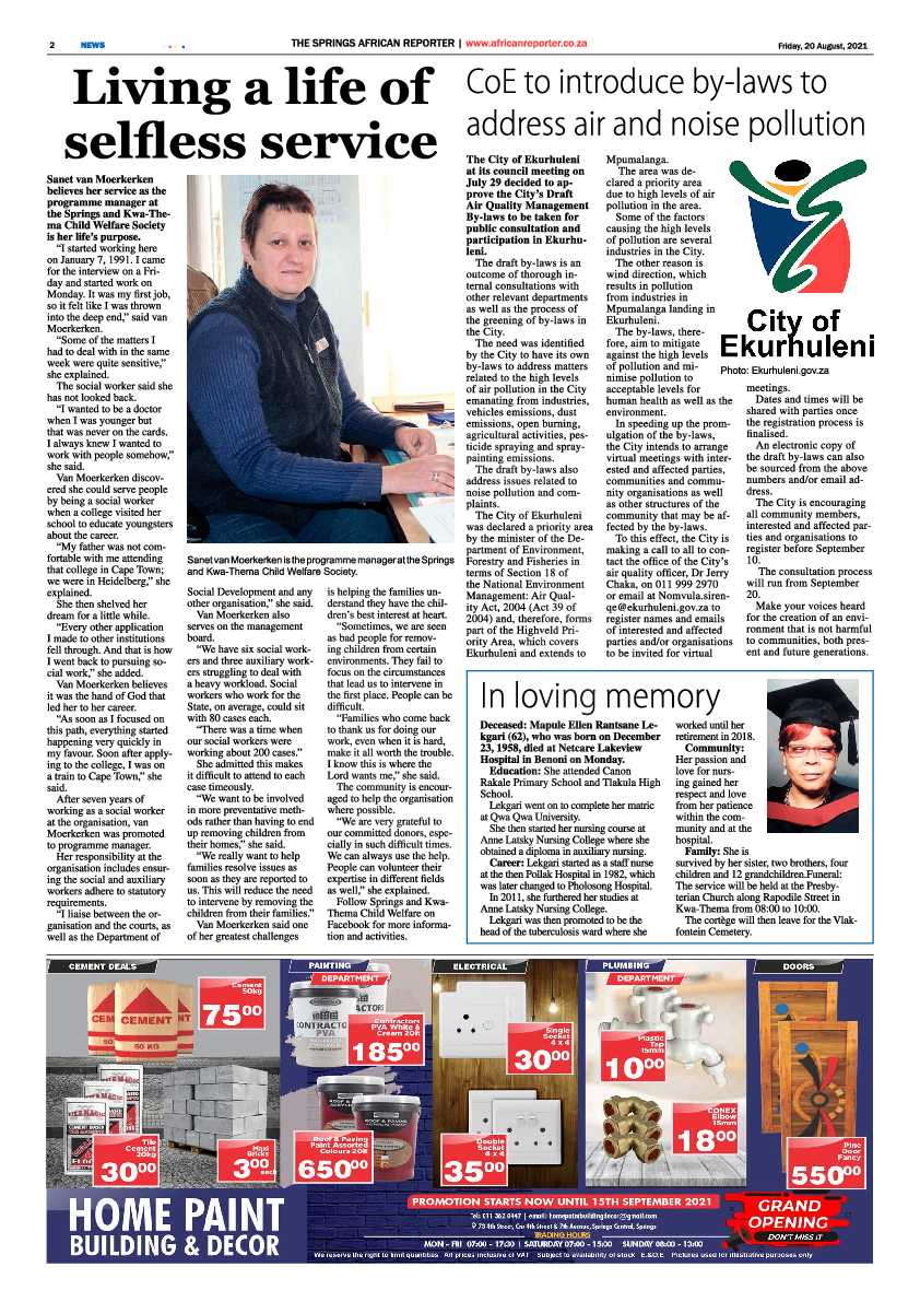 African Reporter 20 August 2021 page 2