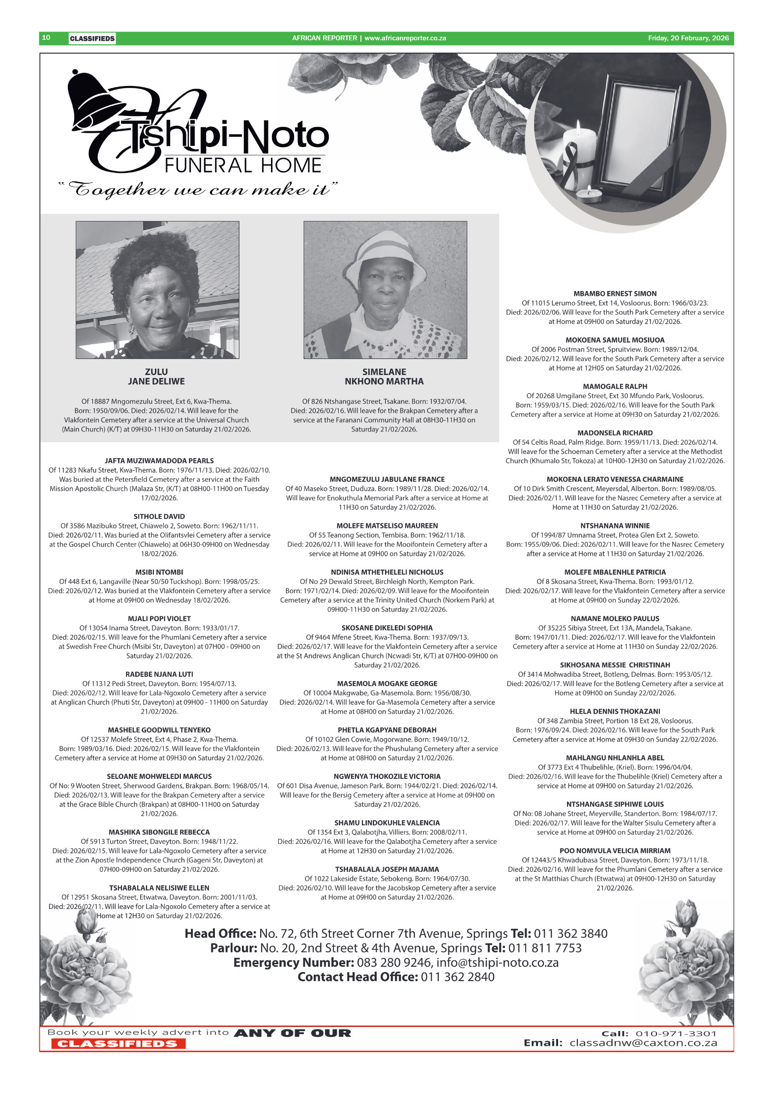 African Reporter 20 February 2026 page 10