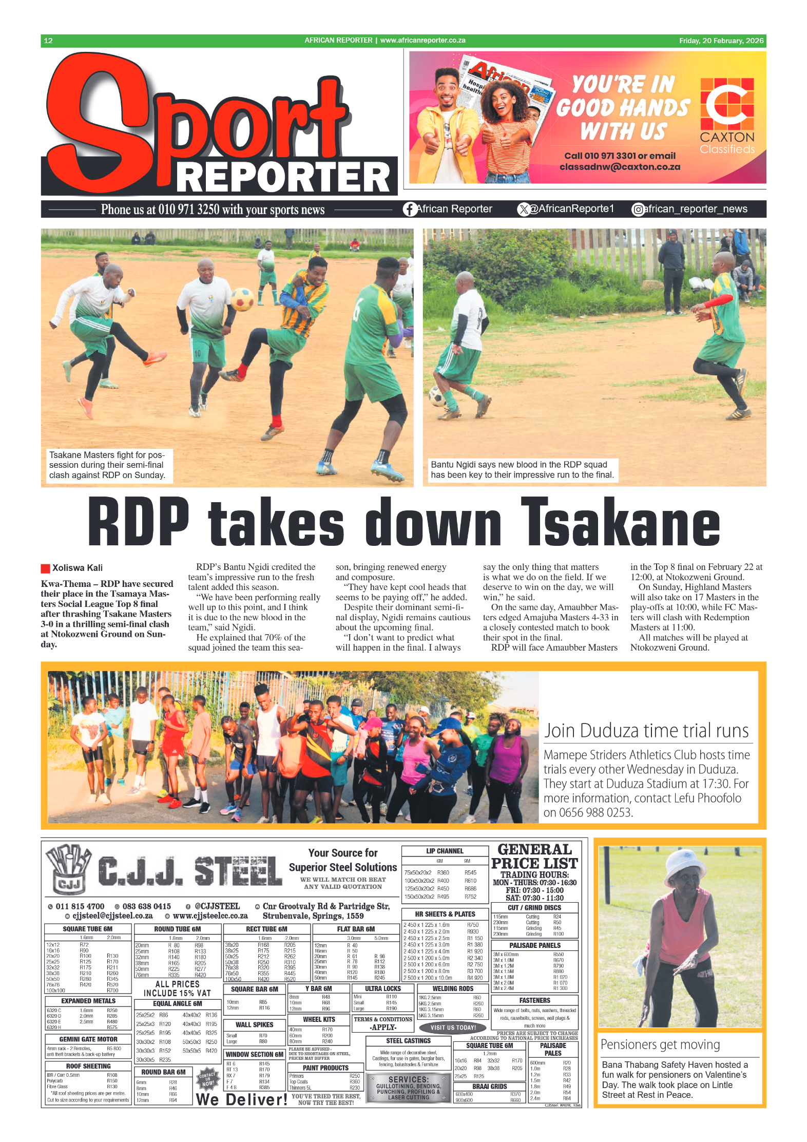 African Reporter 20 February 2026 page 12