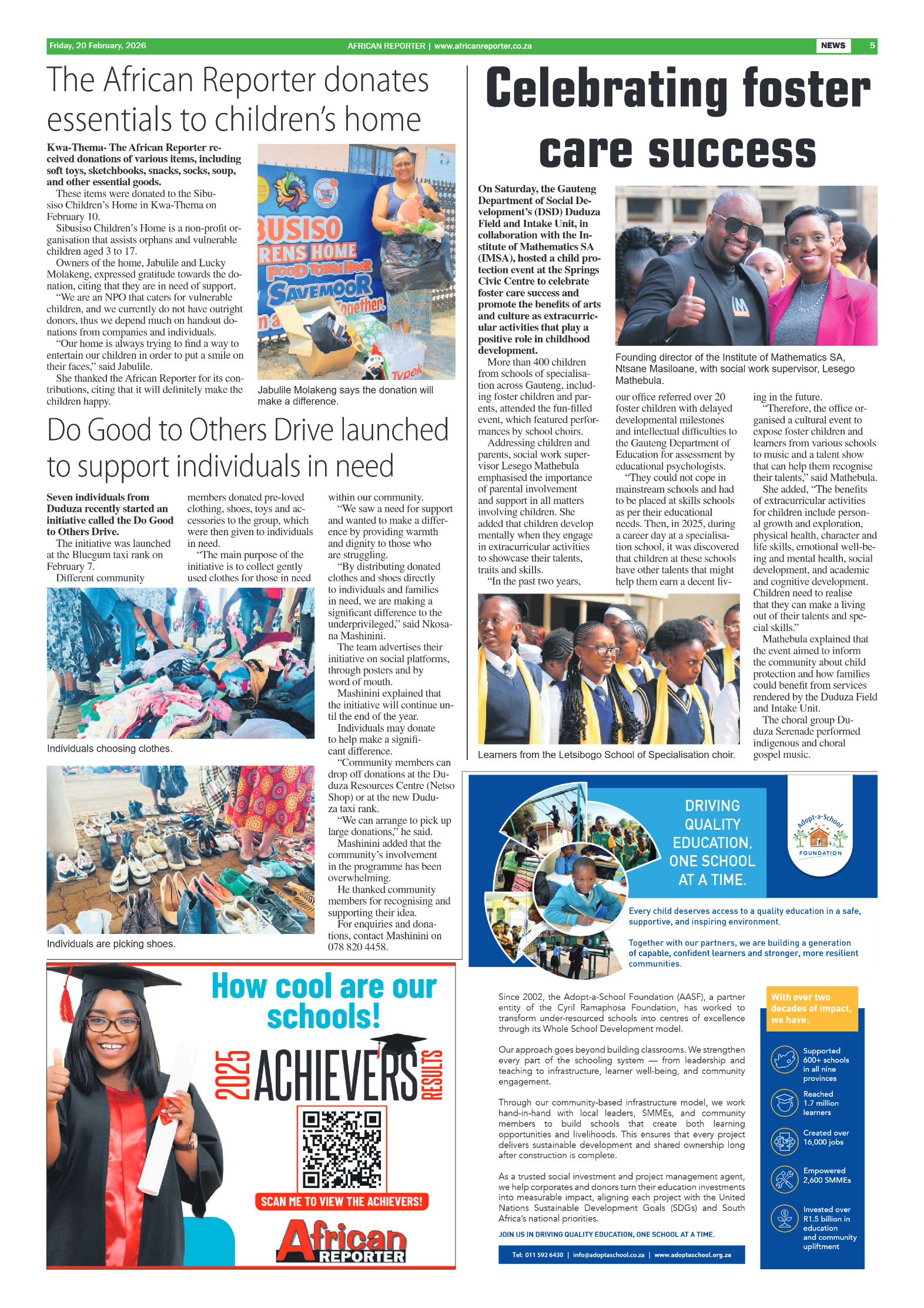 African Reporter 20 February 2026 page 5