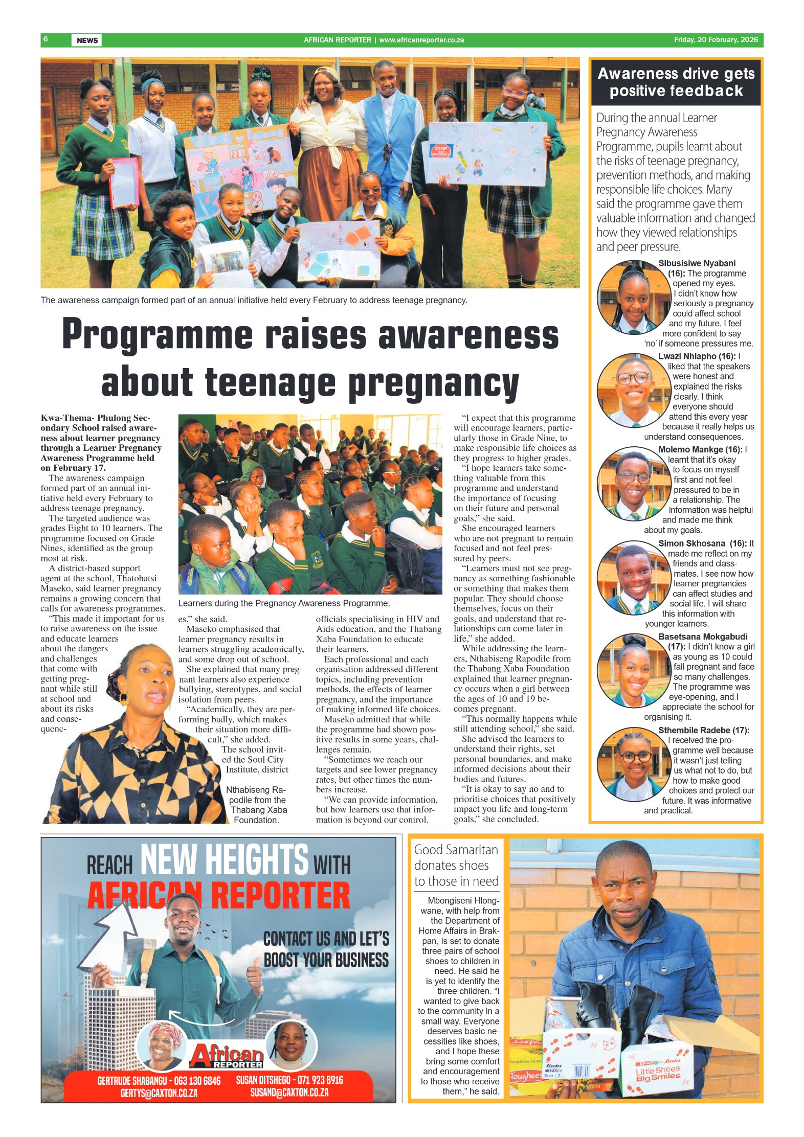African Reporter 20 February 2026 page 6