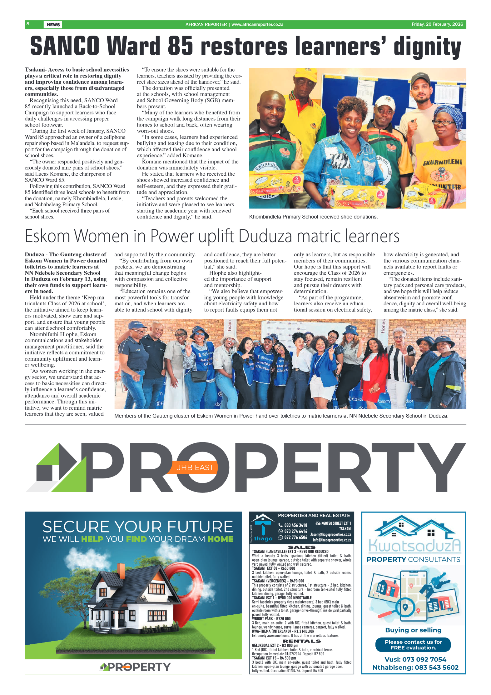 African Reporter 20 February 2026 page 8