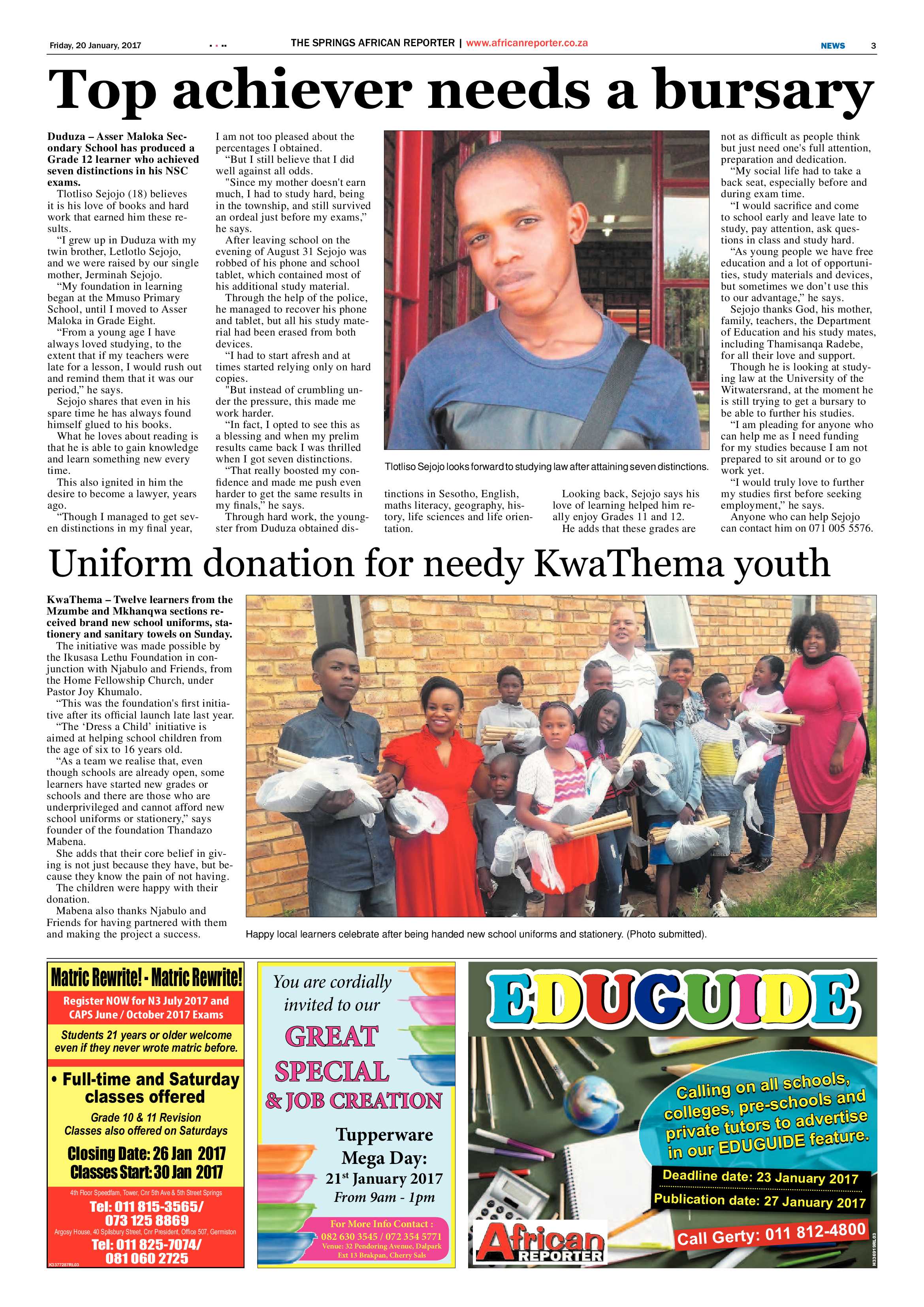 African Reporter 20 January 2017 page 3