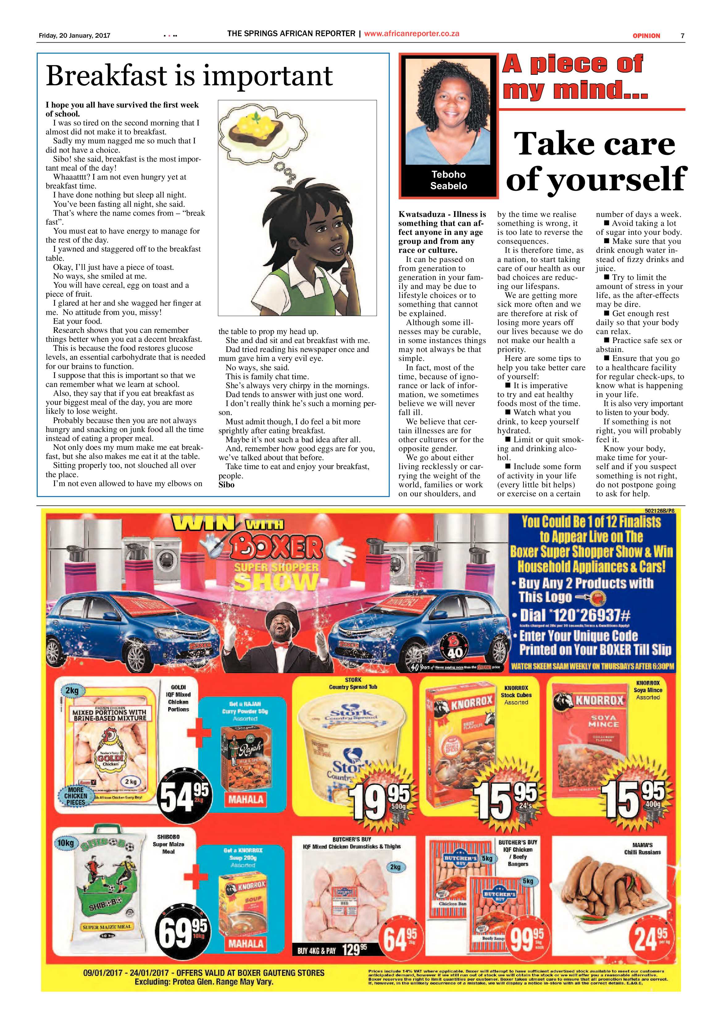 African Reporter 20 January 2017 page 7