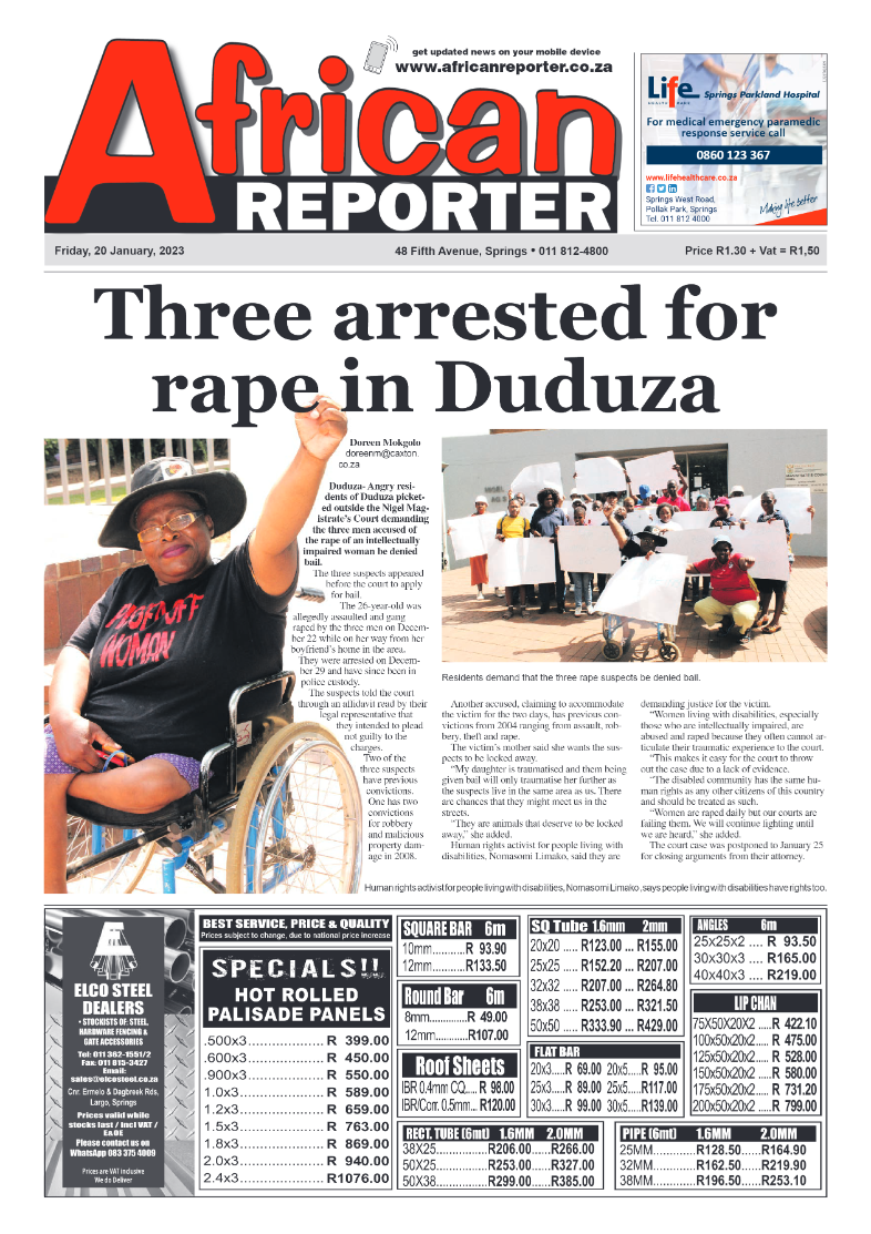 African Reporter 20 January 2023 page 1