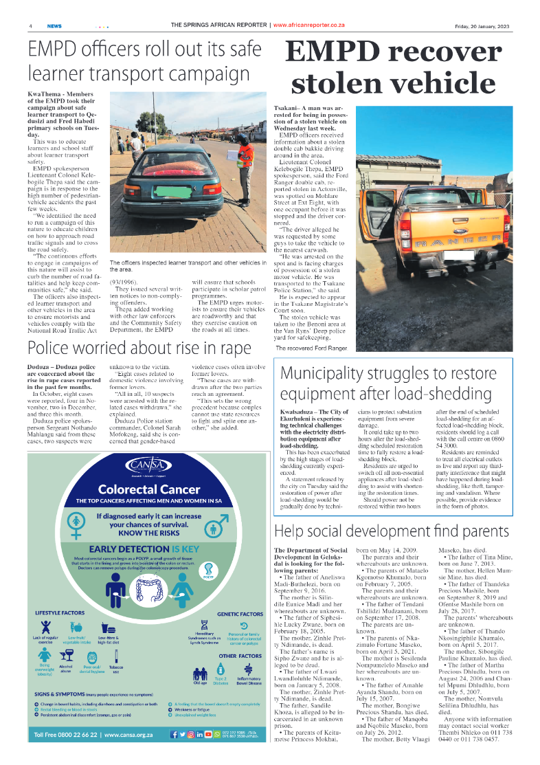 African Reporter 20 January 2023 page 4